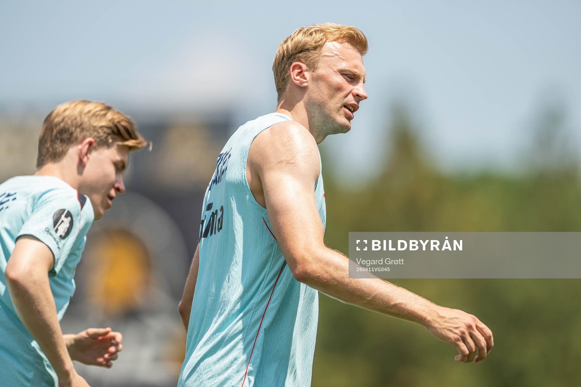 Sondre Langås of the Norwegian national football team at a