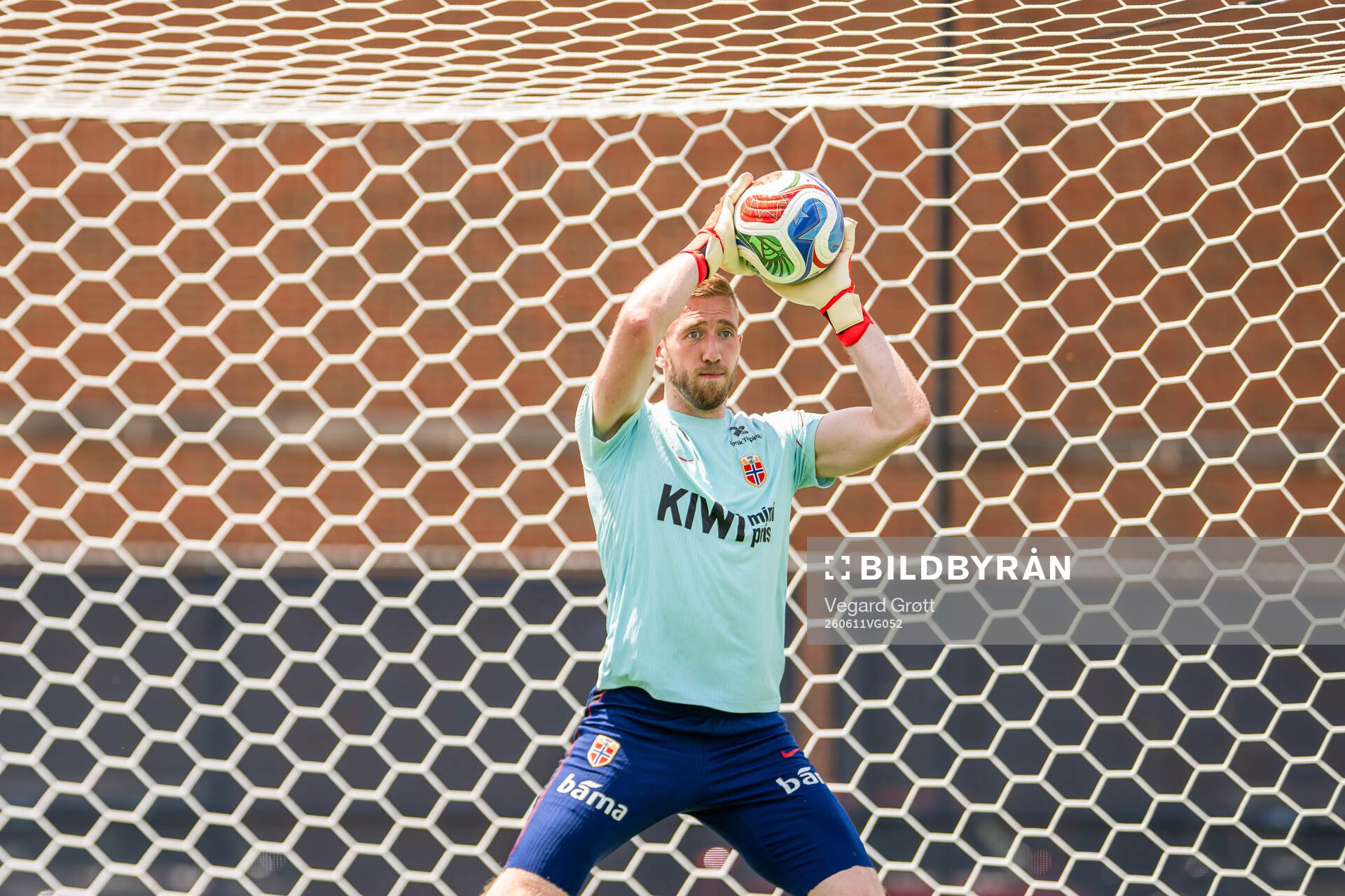 Goalkeeper Egil Selvik of the Norwegian national football