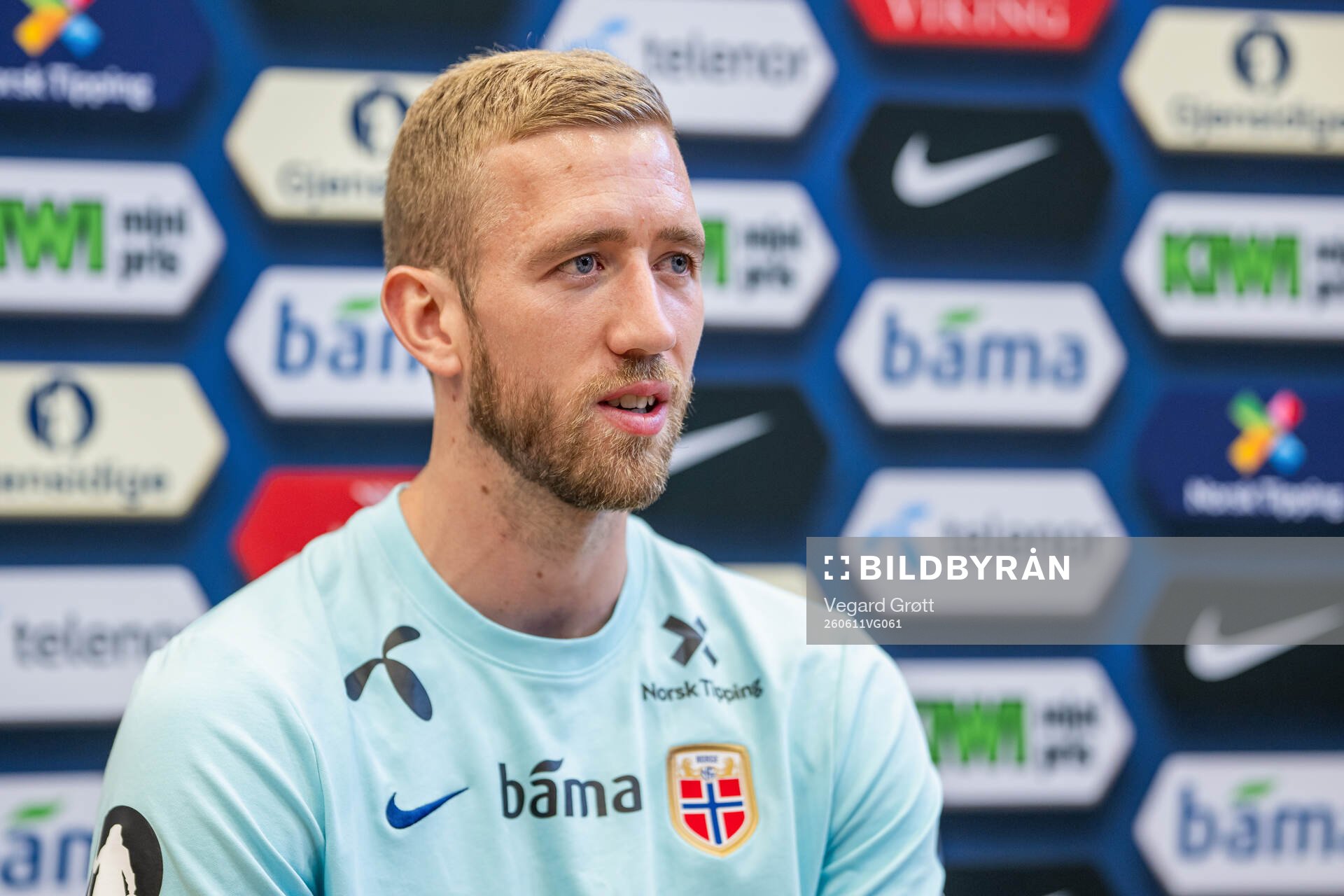 Goalkeeper Egil Selvik of the Norwegian national football