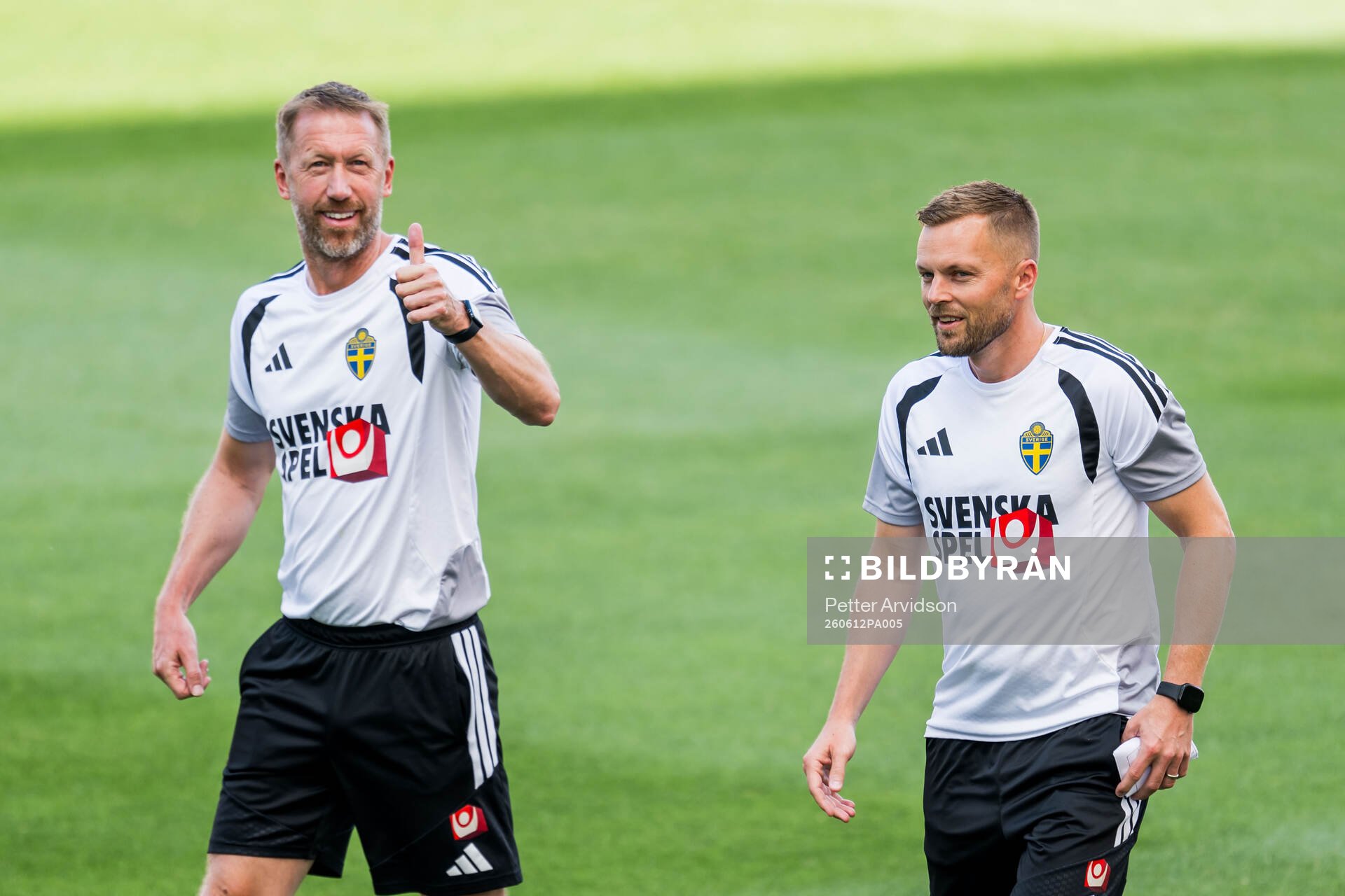 Head coach Graham Potter and Assistant coach Sebastian