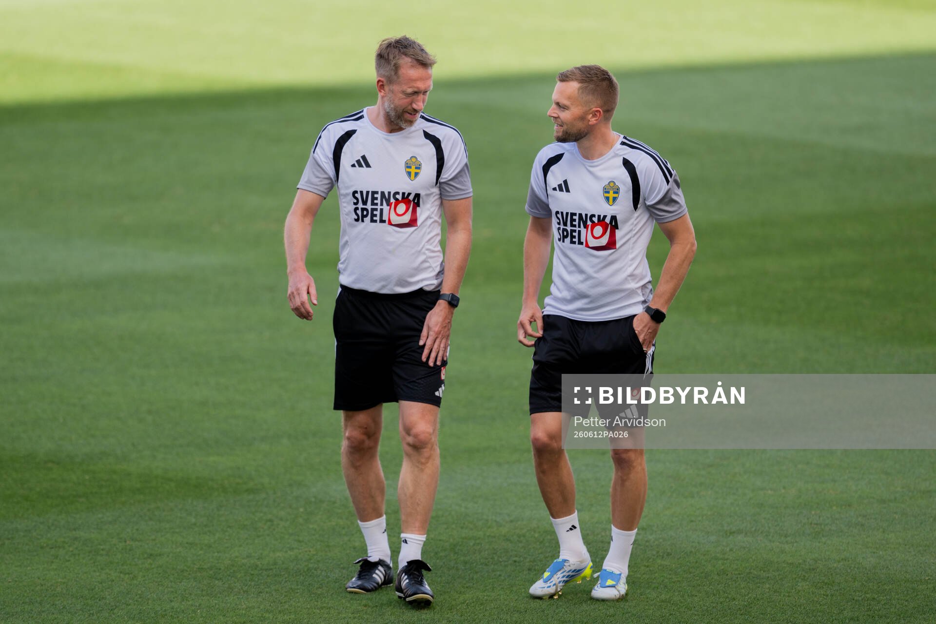Head coach Graham Potter and assistant coach Sebastian