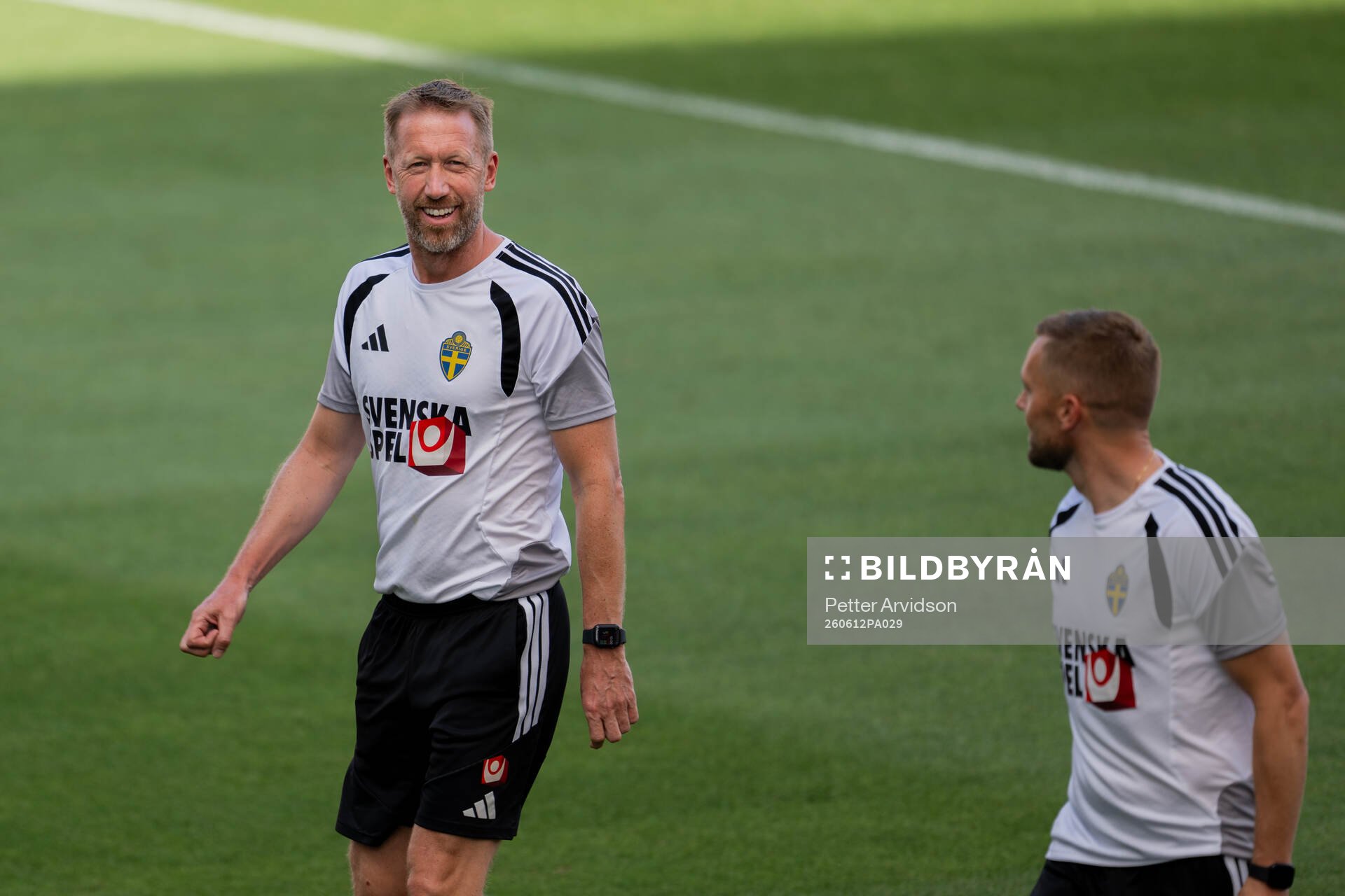 Head coach Graham Potter and assistant coach Sebastian