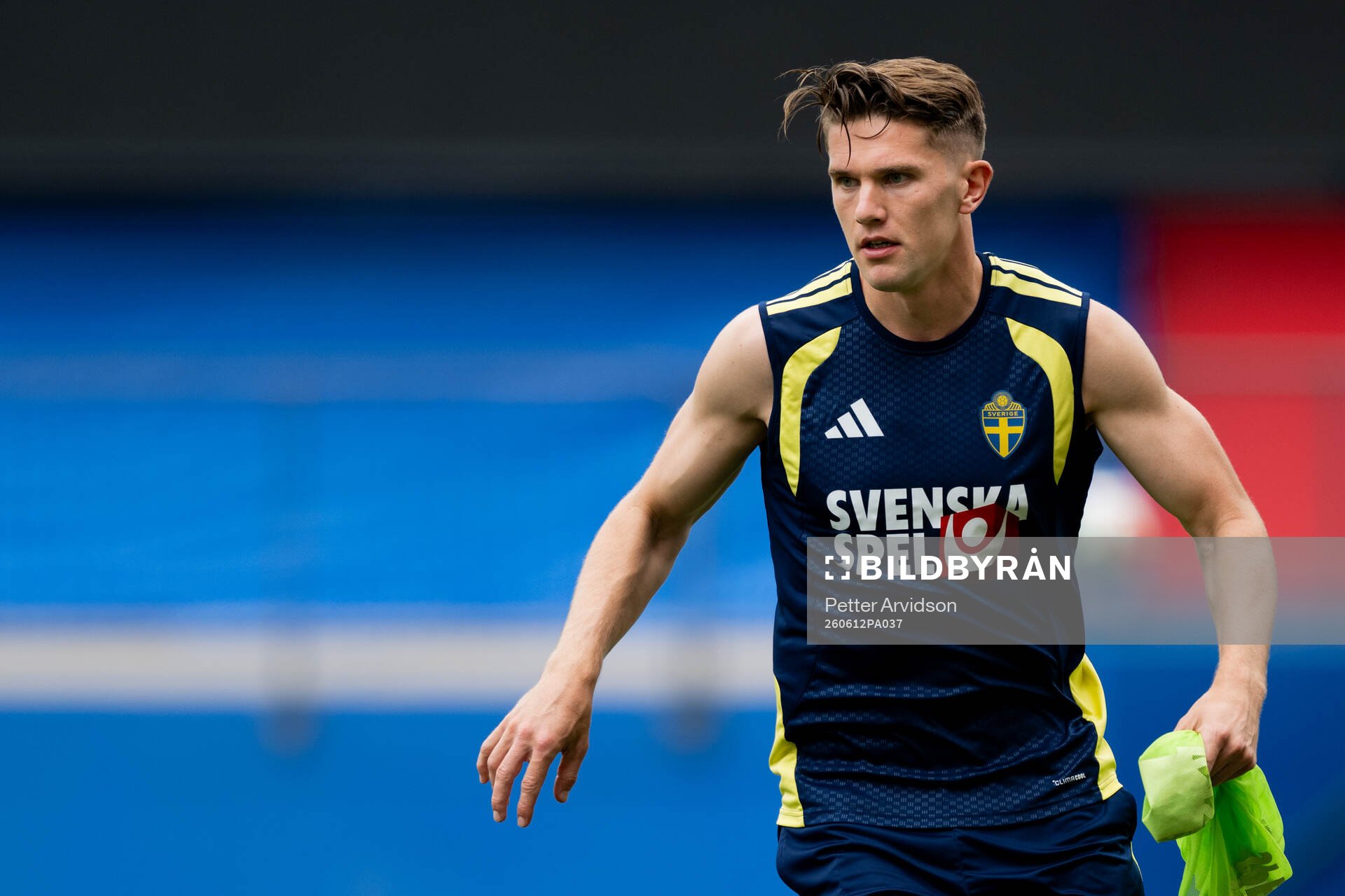 Viktor Gyökeres of the Swedish national football team at a