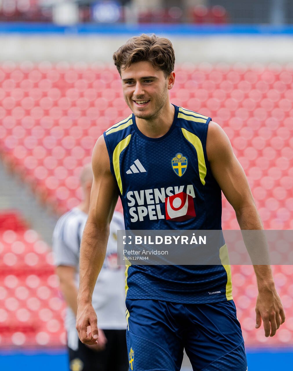 Besfort Zeneli of the Swedish national football team at a