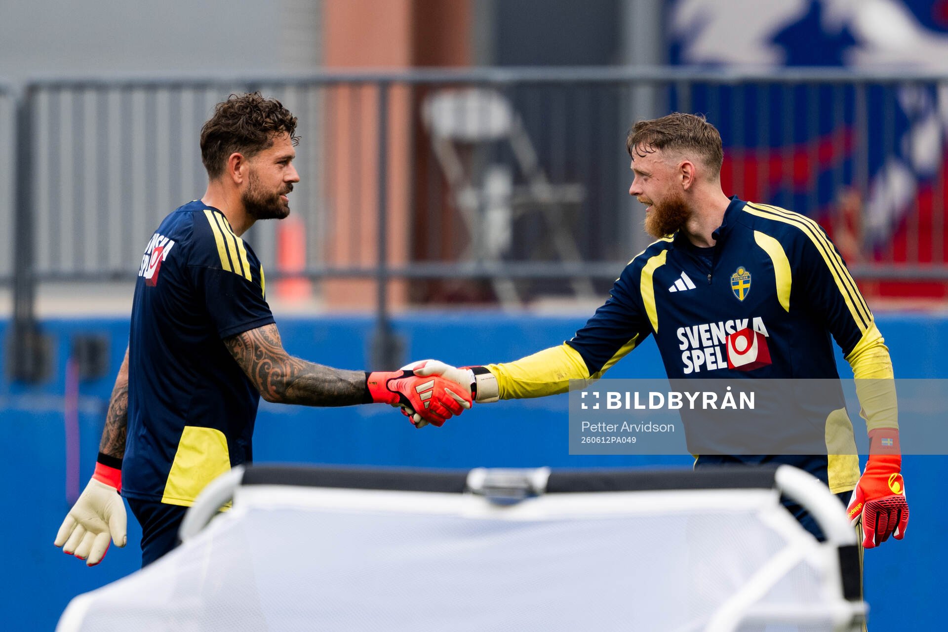 Goalkeeper Kristoffer Nordfeldt and goalkeeper Viktor