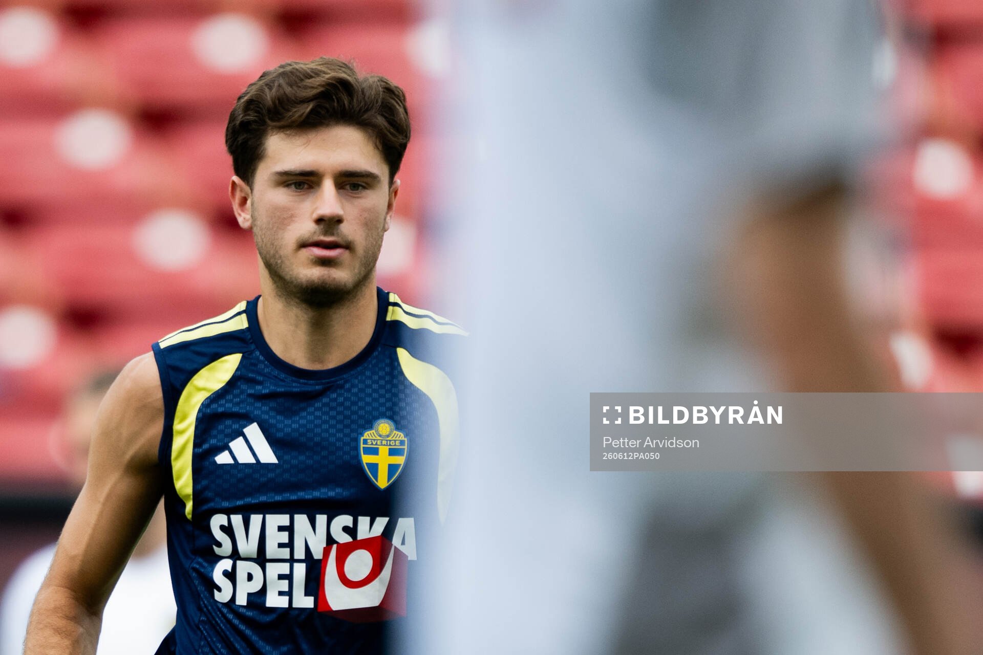 Besfort Zeneli of the Swedish national football team at a