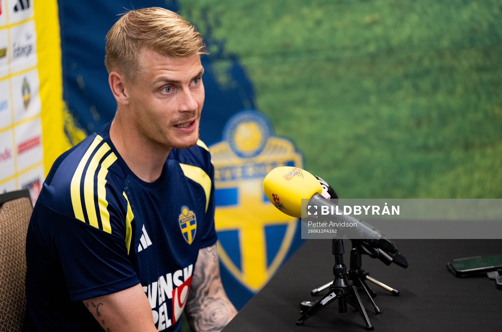 Eric Smith of the Swedish men's national football team