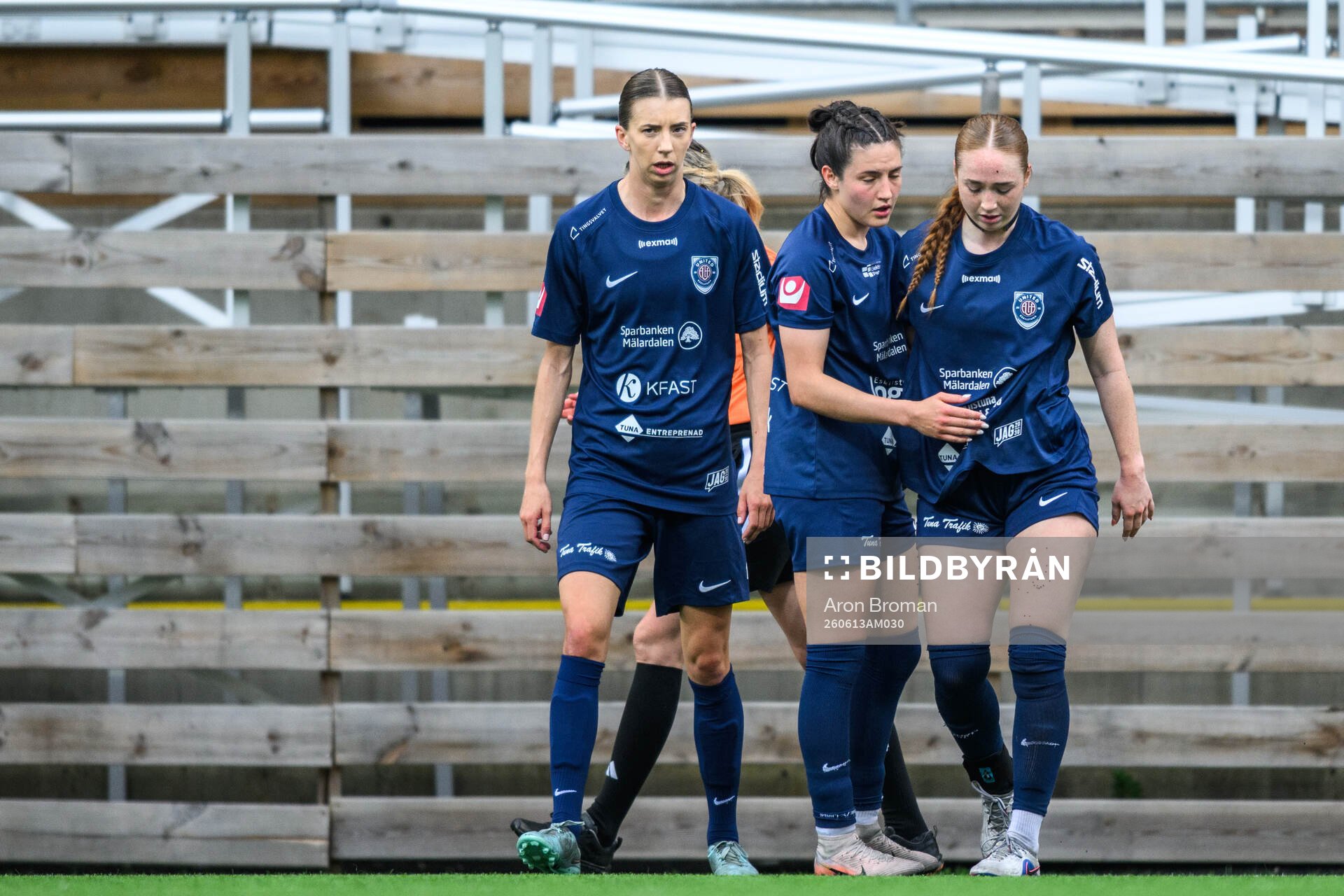 Eskilstuna United DFFs Rylie Rae Combs har ont