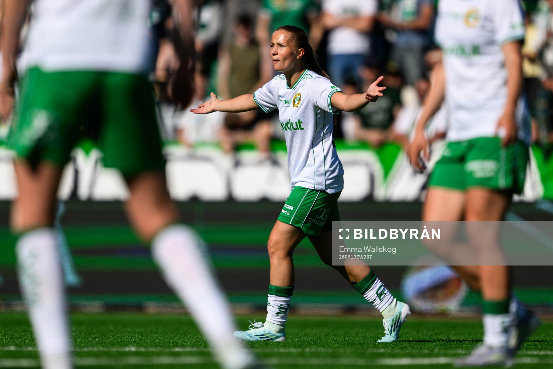Hammarbys Fanny Peterson reagerar