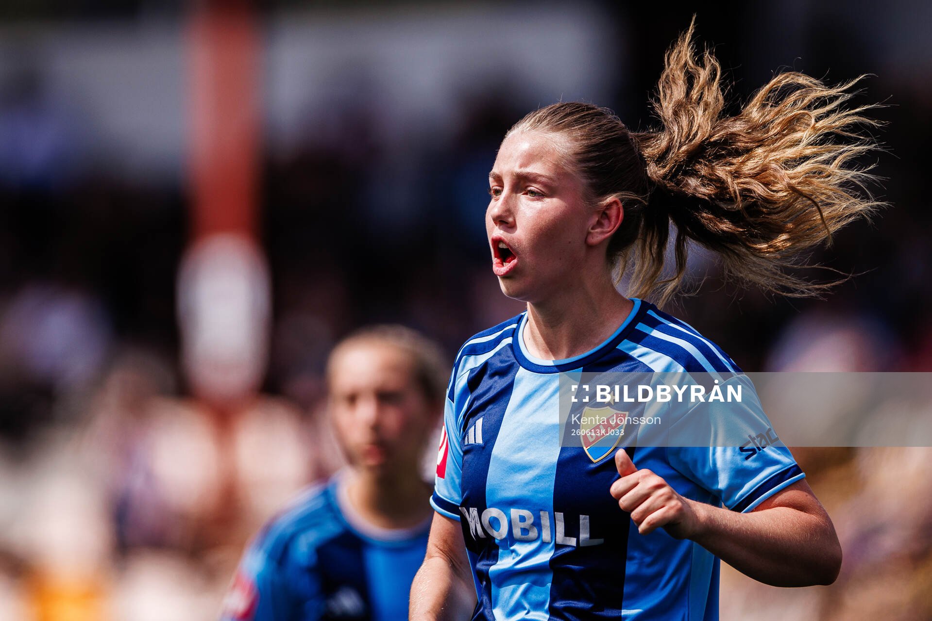 Djurgårdens Elsa Pelgander reagerar