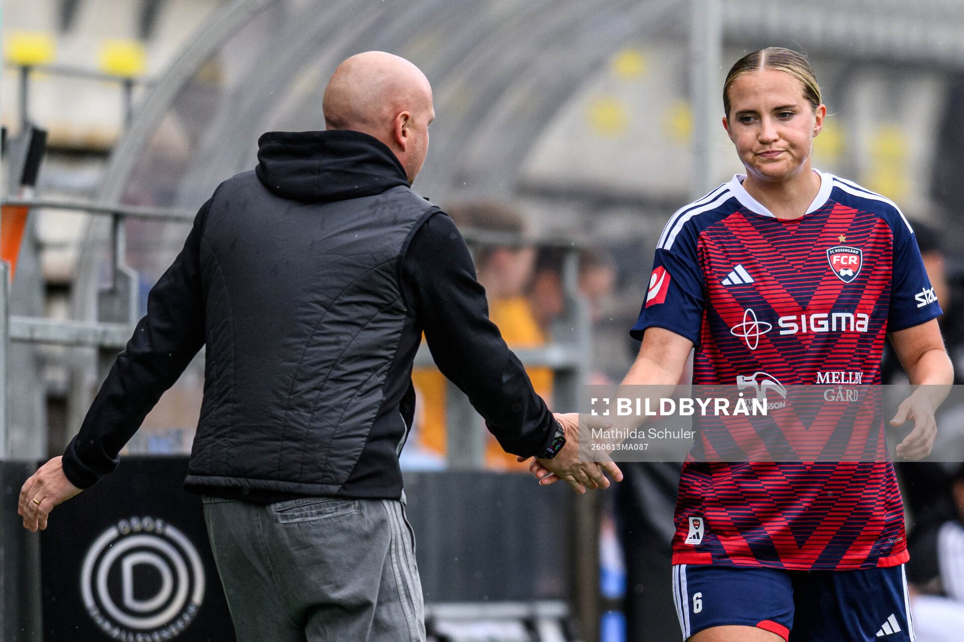Rosengårds tränare Joel Kjetselberg och Ria Noora Minerva