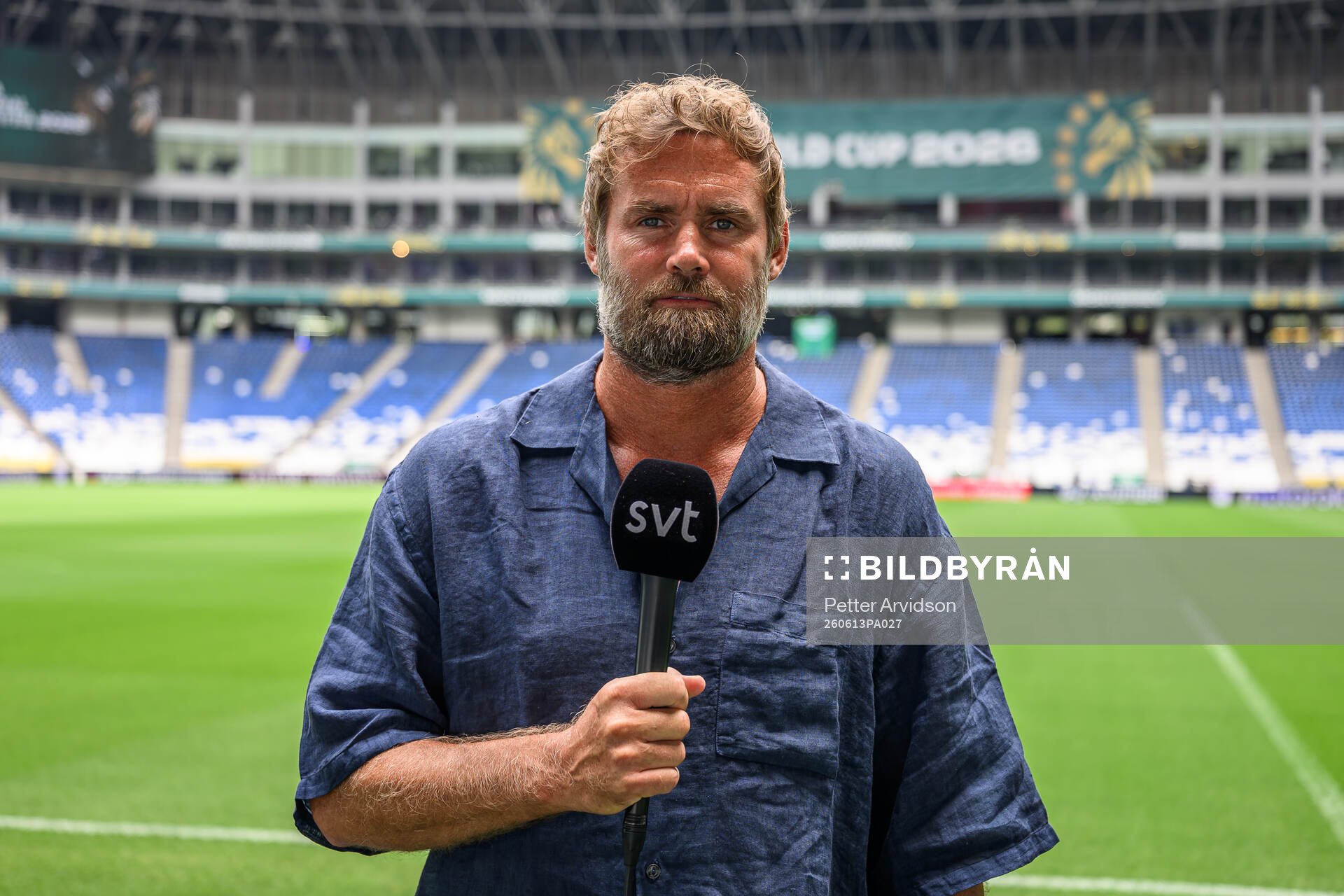 Olof Mellberg of the Swedish broadcaster SVT