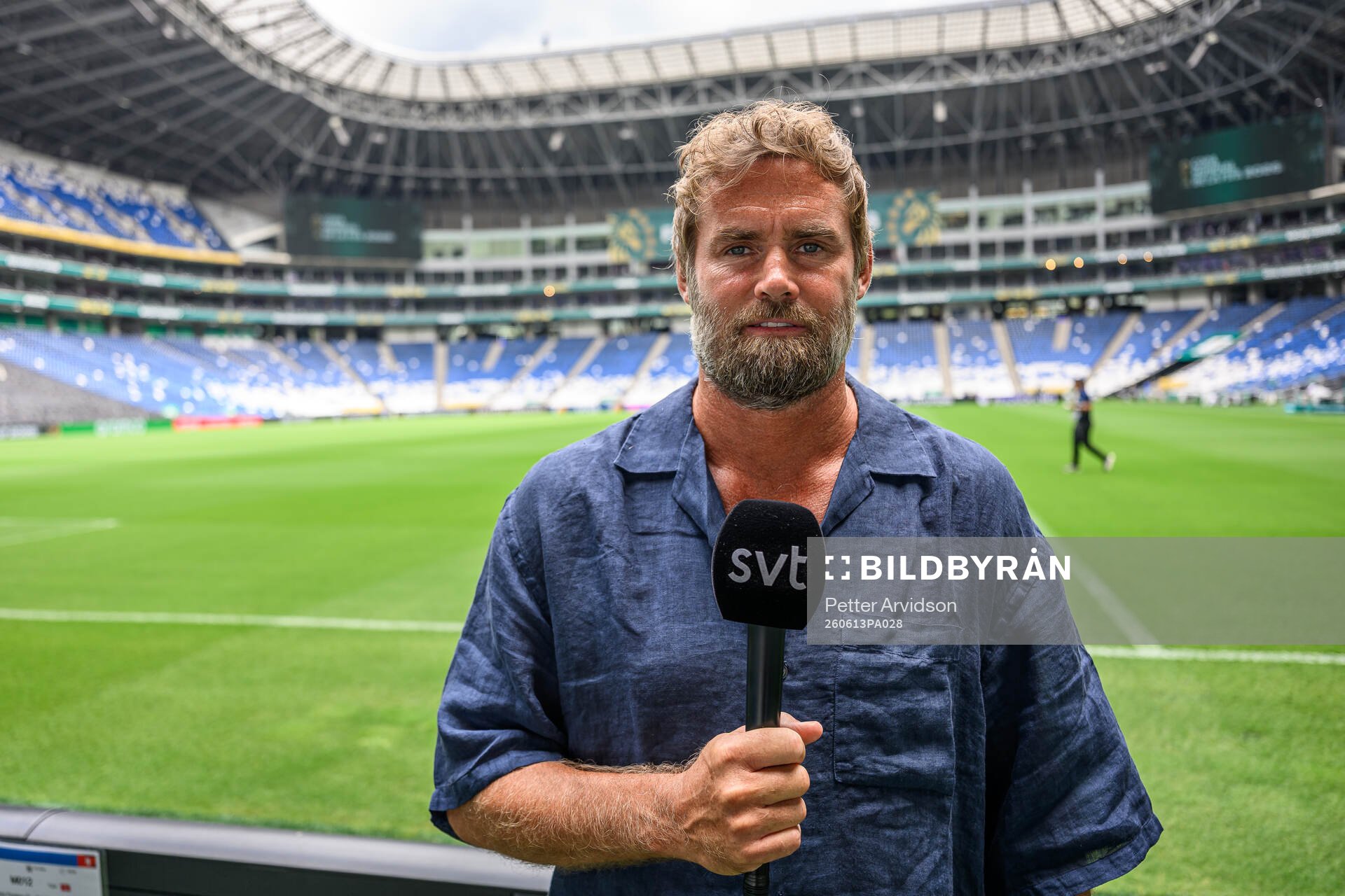 Olof Mellberg of the Swedish broadcaster SVT