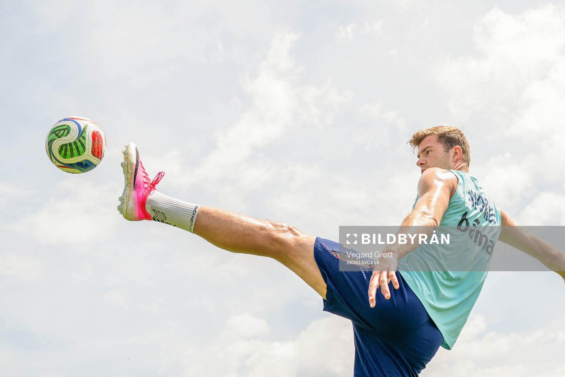 Alexander Sørloth of the Norwegian national football team