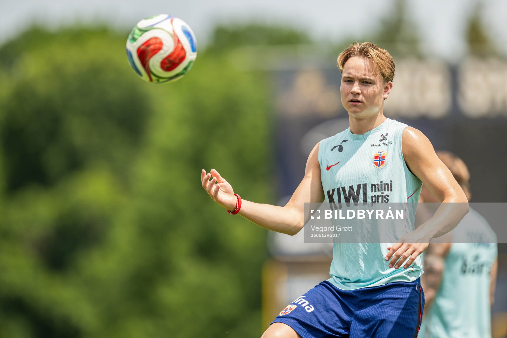 Andreas Schjelderup of the Norwegian national football team