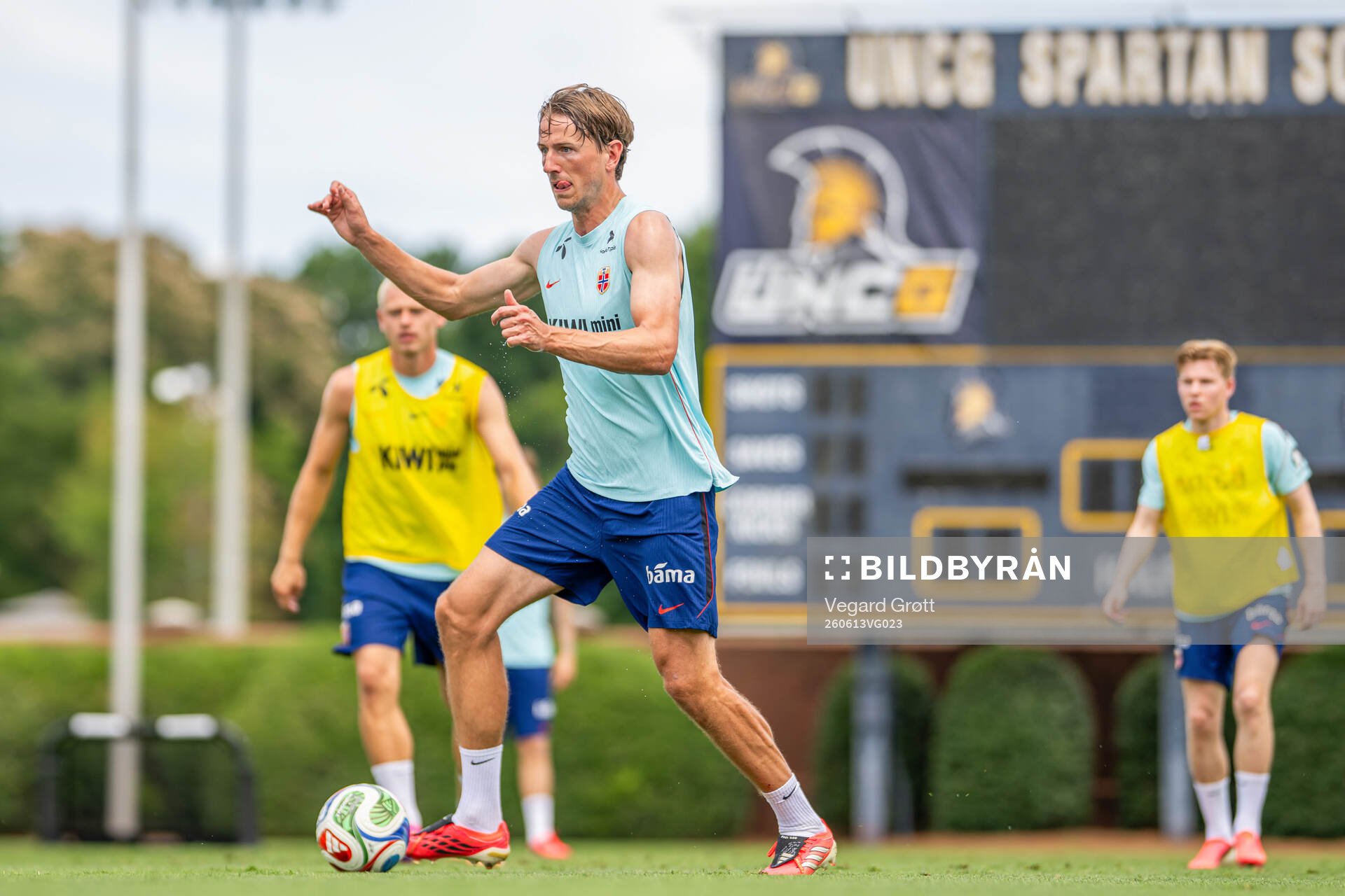 Sander Berge of the Norwegian national football team at a
