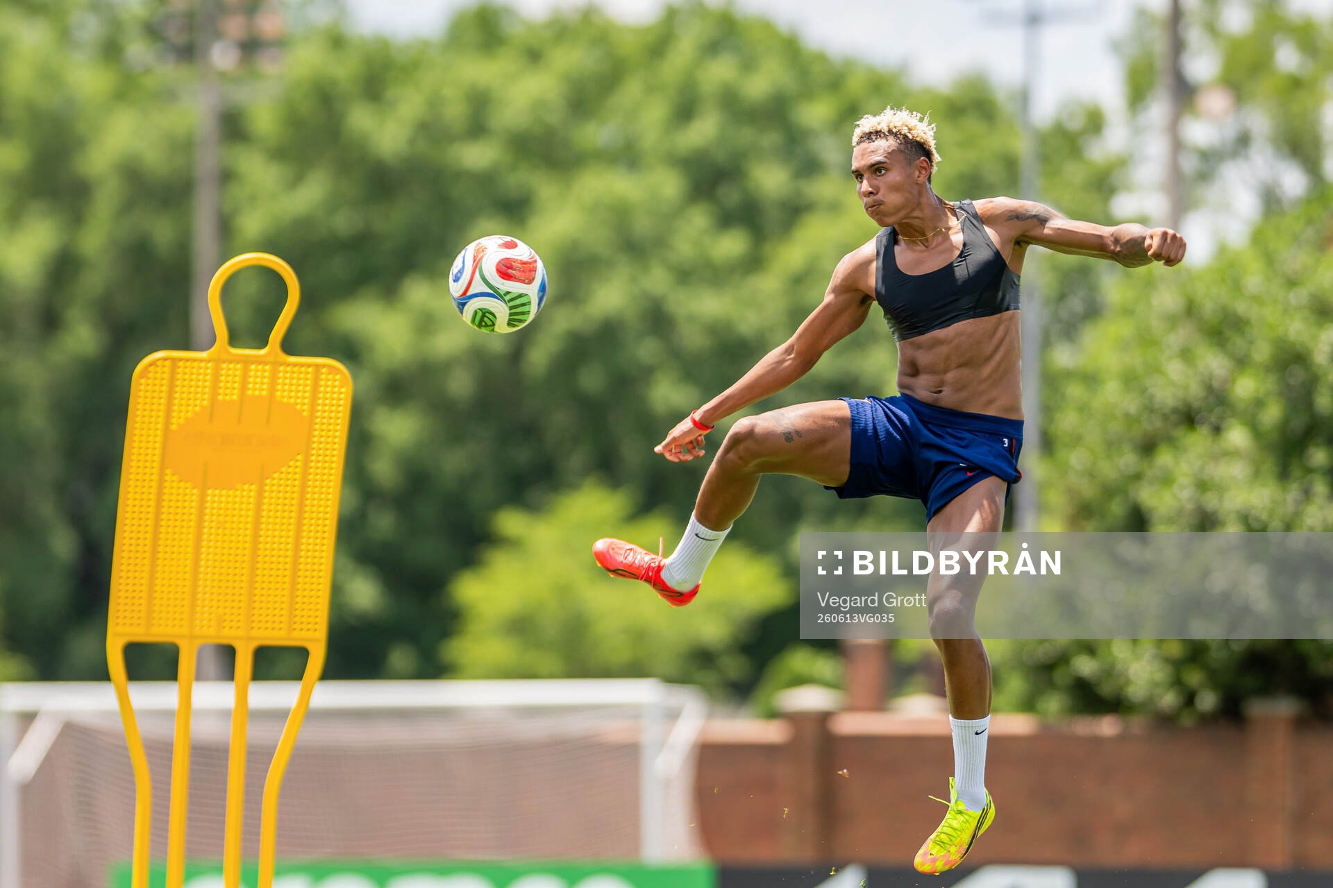 Antonio Nusa of the Norwegian national football team at a