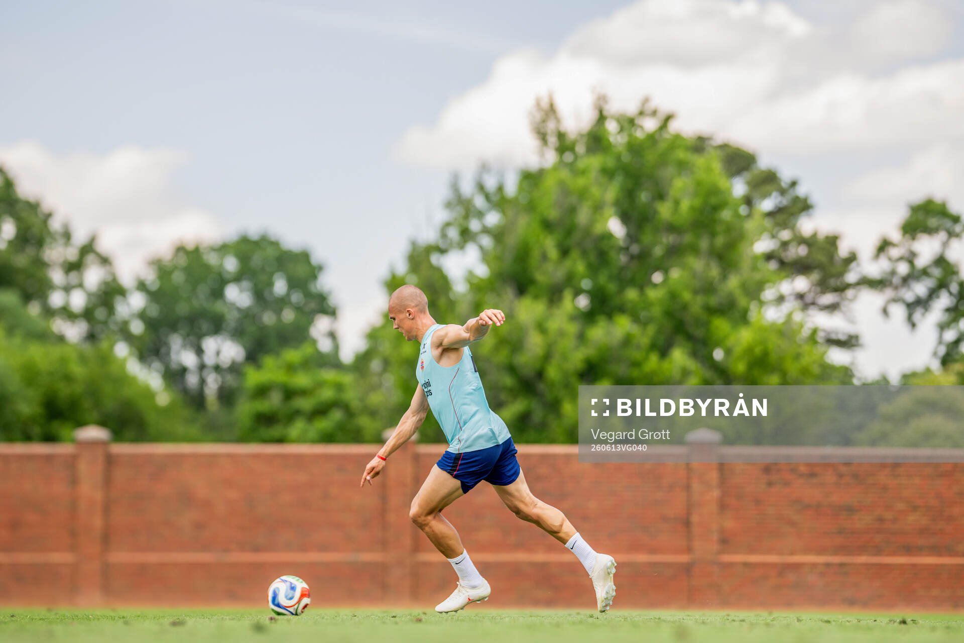 Leo Østigård of the Norwegian national football team at a