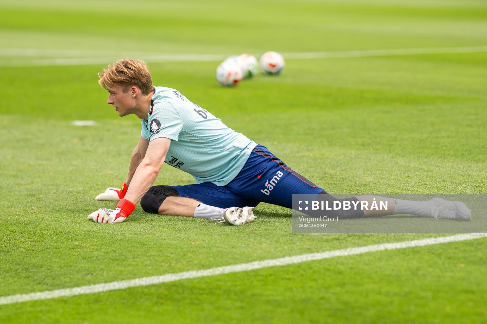 Goalkeeper Sander Tangvik of the Norwegian national