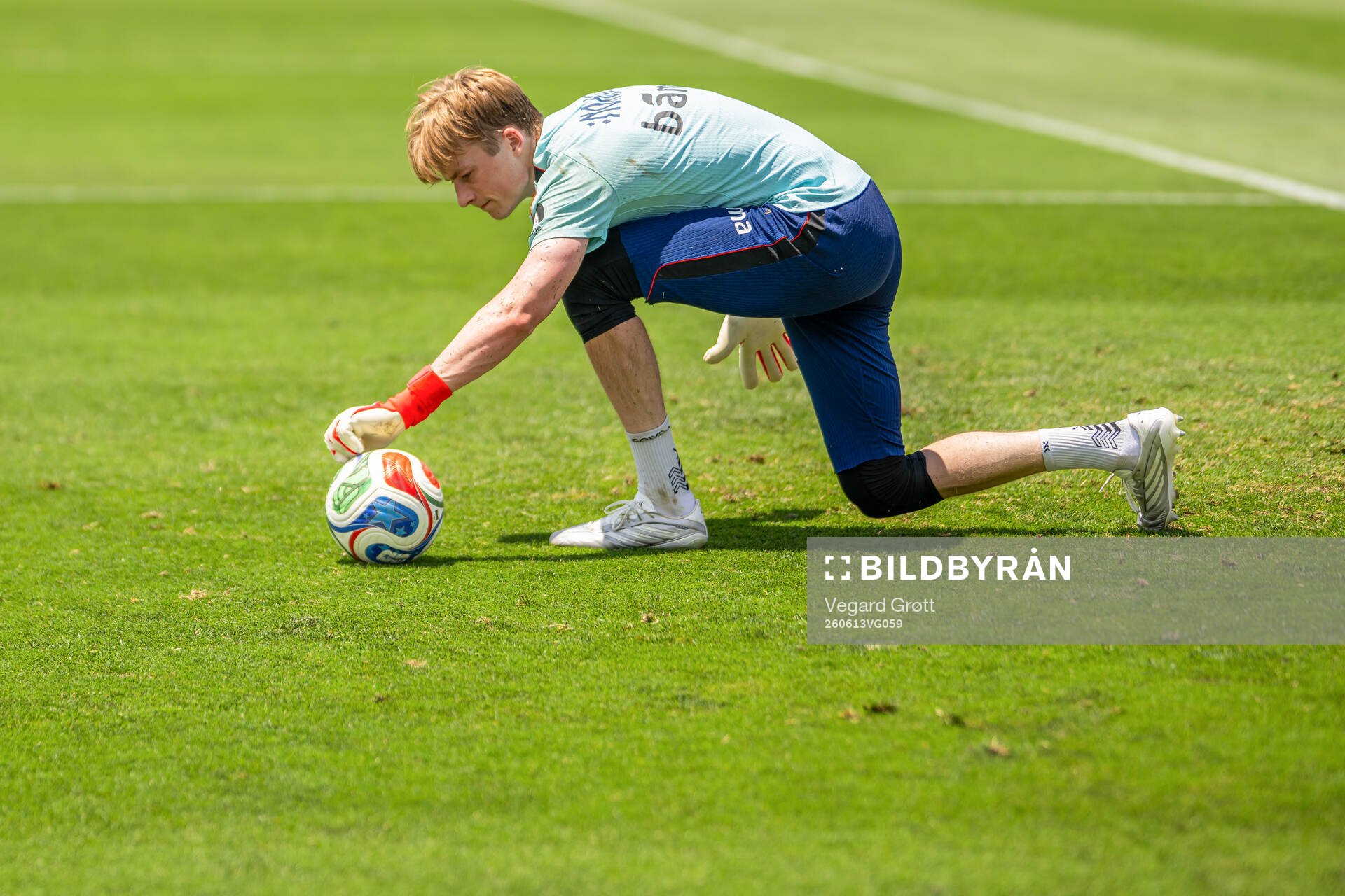 Goalkeeper Sander Tangvik of the Norwegian national