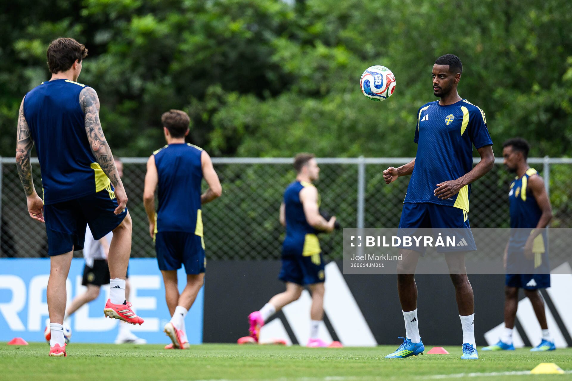 Alexander Isak of the Swedish national football team at a
