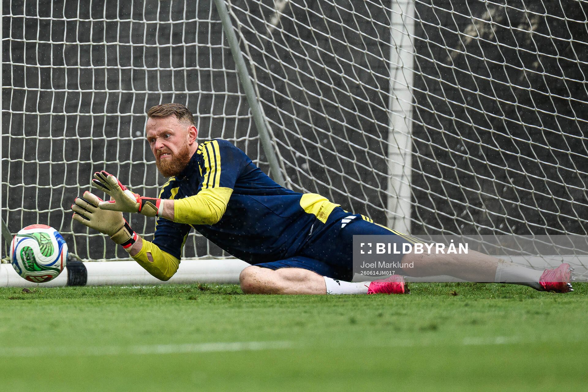 of the Swedish national football team at a training session