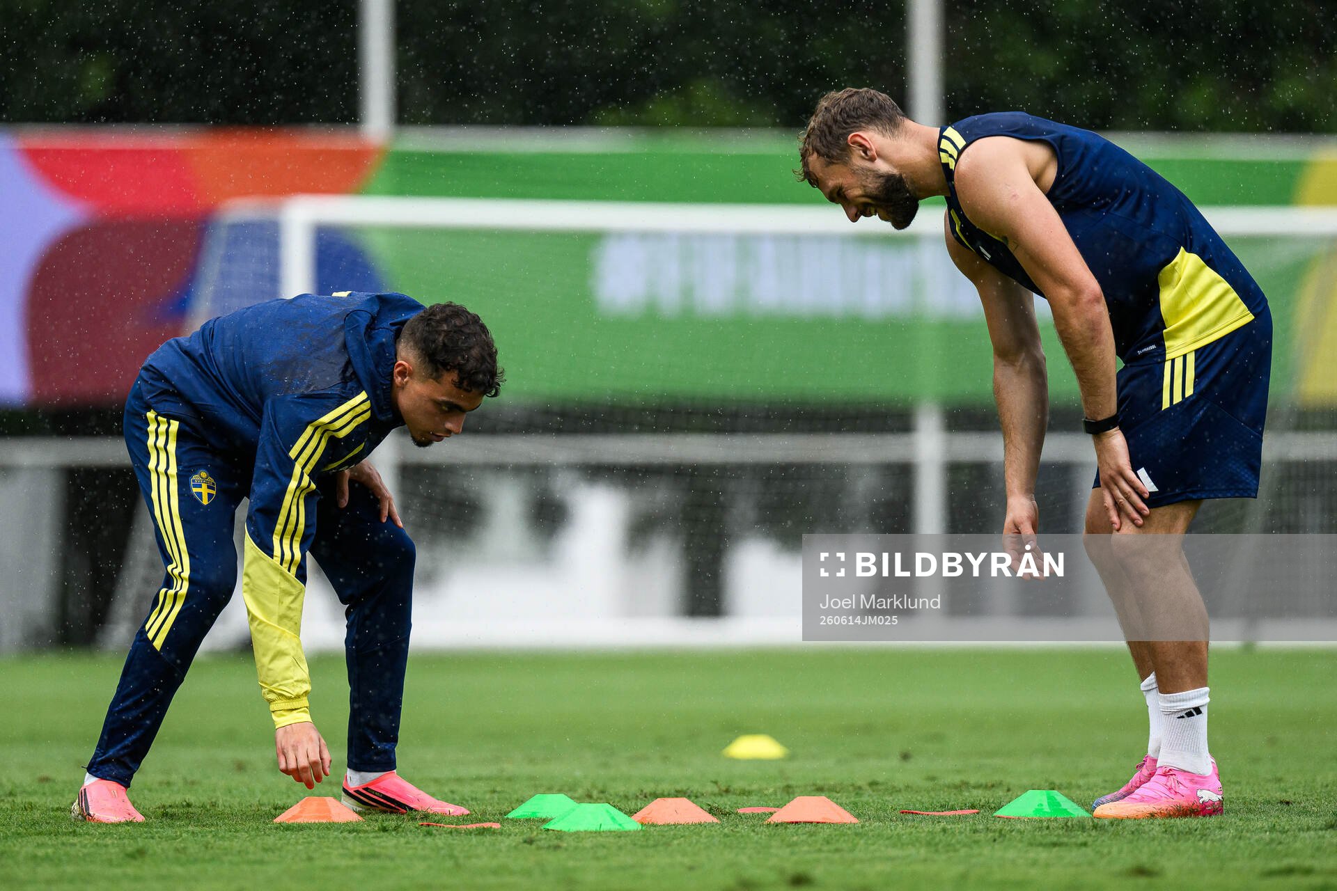 Yasin Ayari and Jesper Karlström of the Swedish national