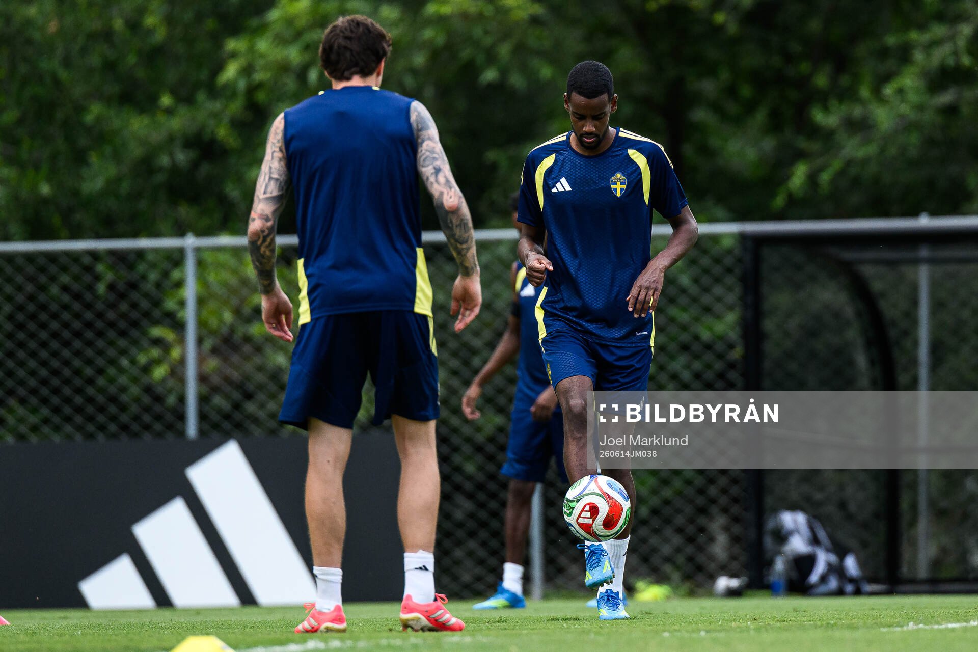 Alexander Isak of the Swedish national football team at a