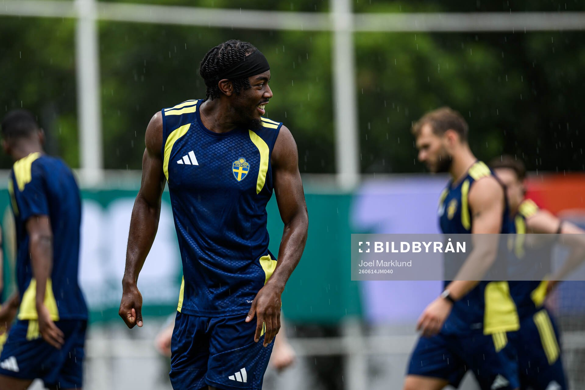 Anthony Elanga  of the Swedish national football team at a