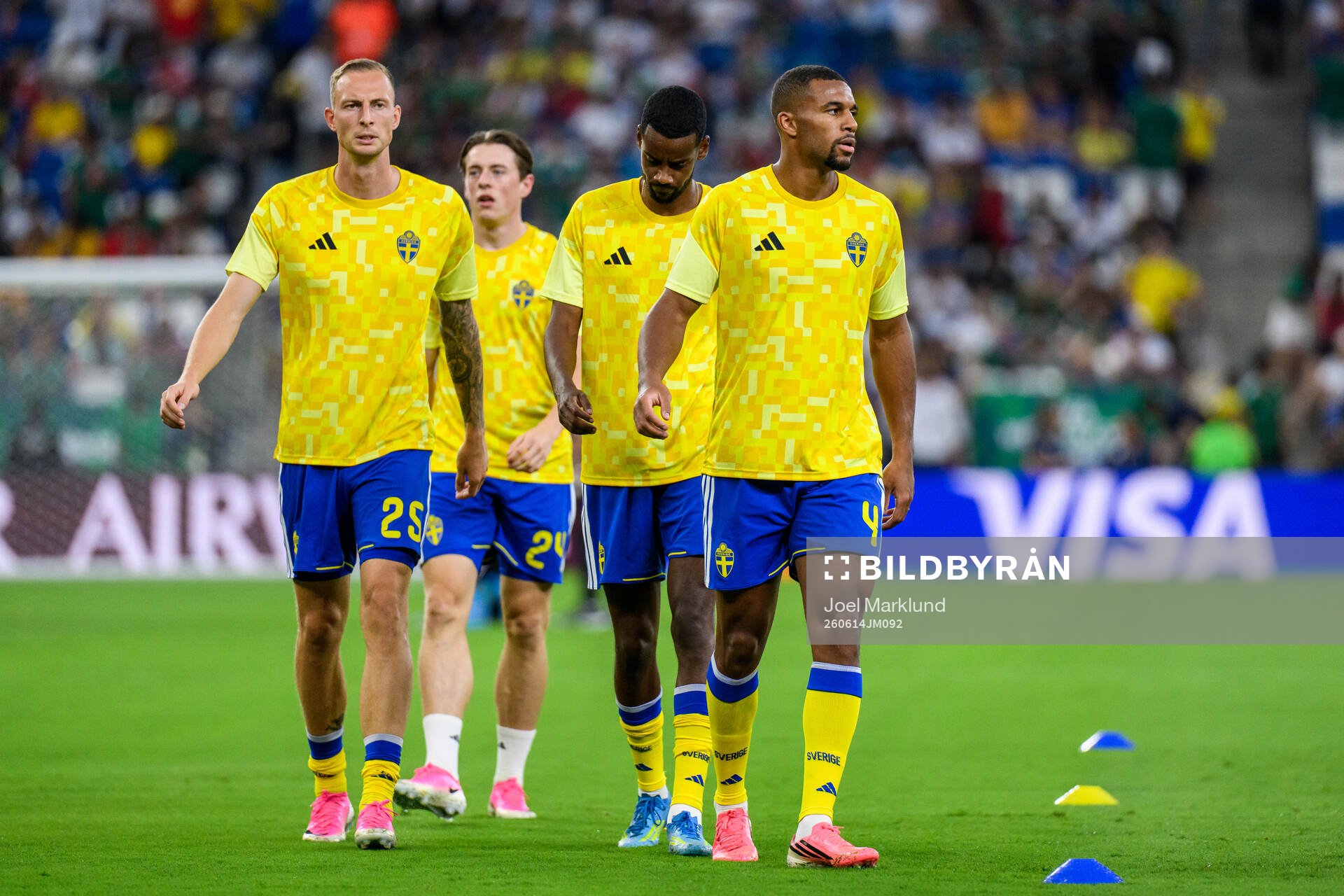 Gustaf Nilsson, Elliot Stroud, Alexander Isak and Isak Hien