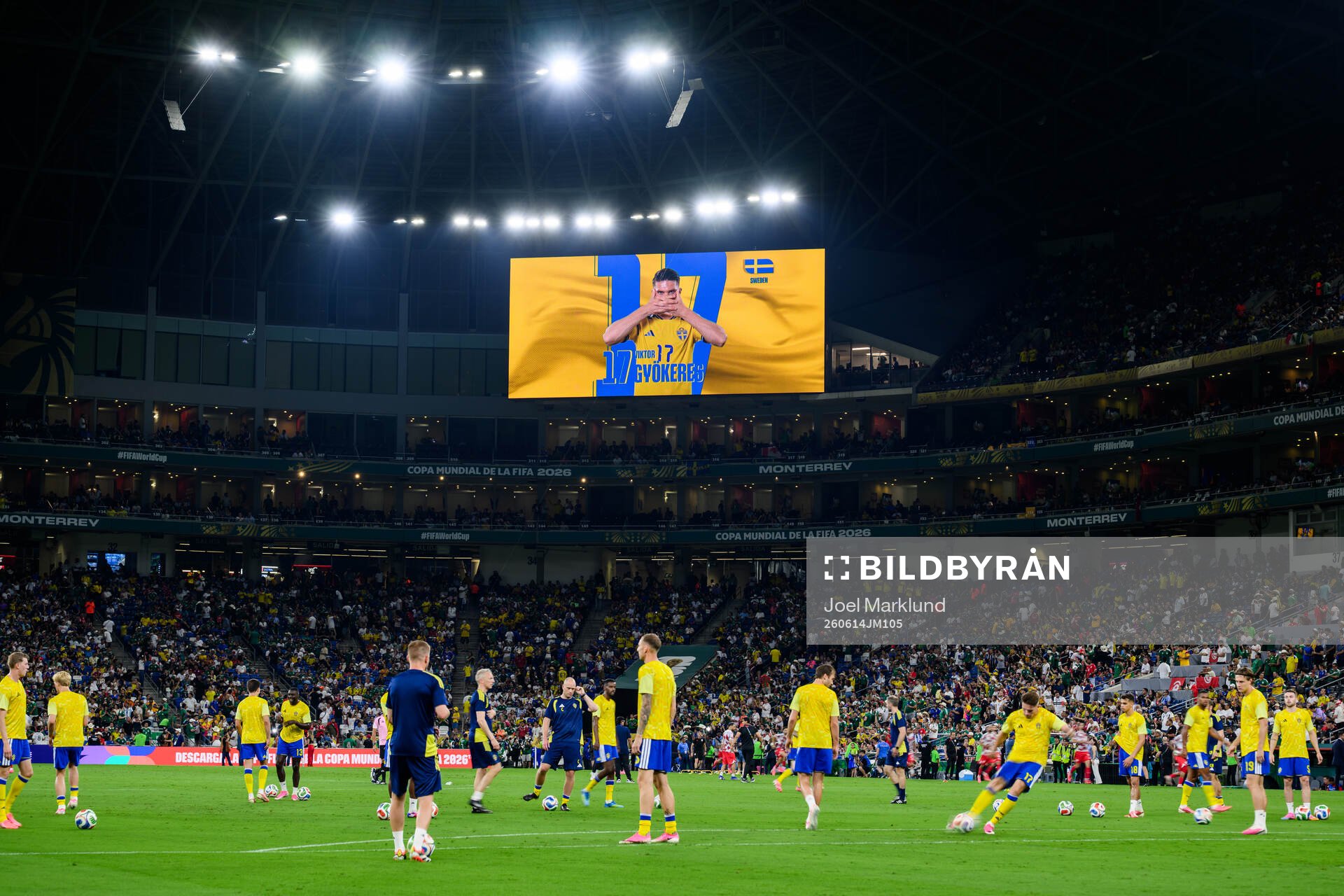 Viktor Gyökeres of Sweden is presented