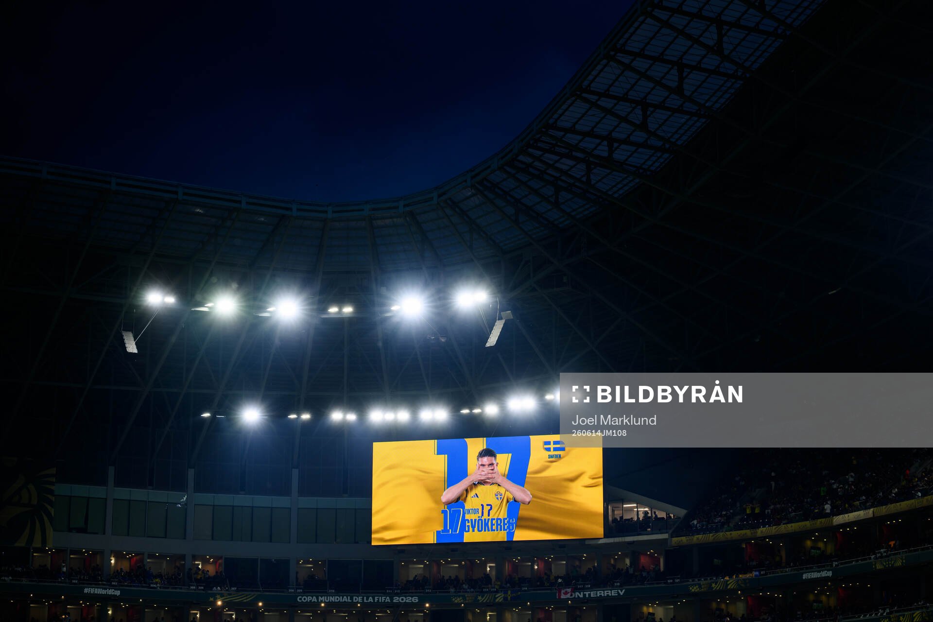 Viktor Gyökeres of Sweden is presented