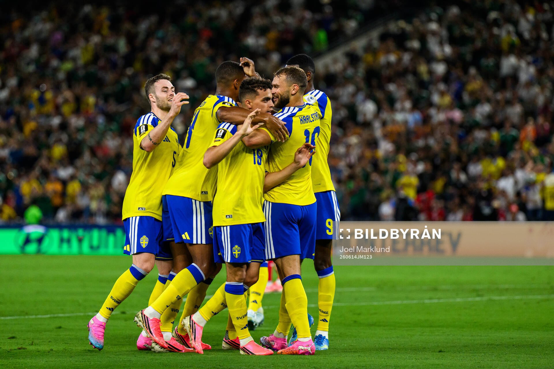 Yasin Ayari of Sweden celebrates