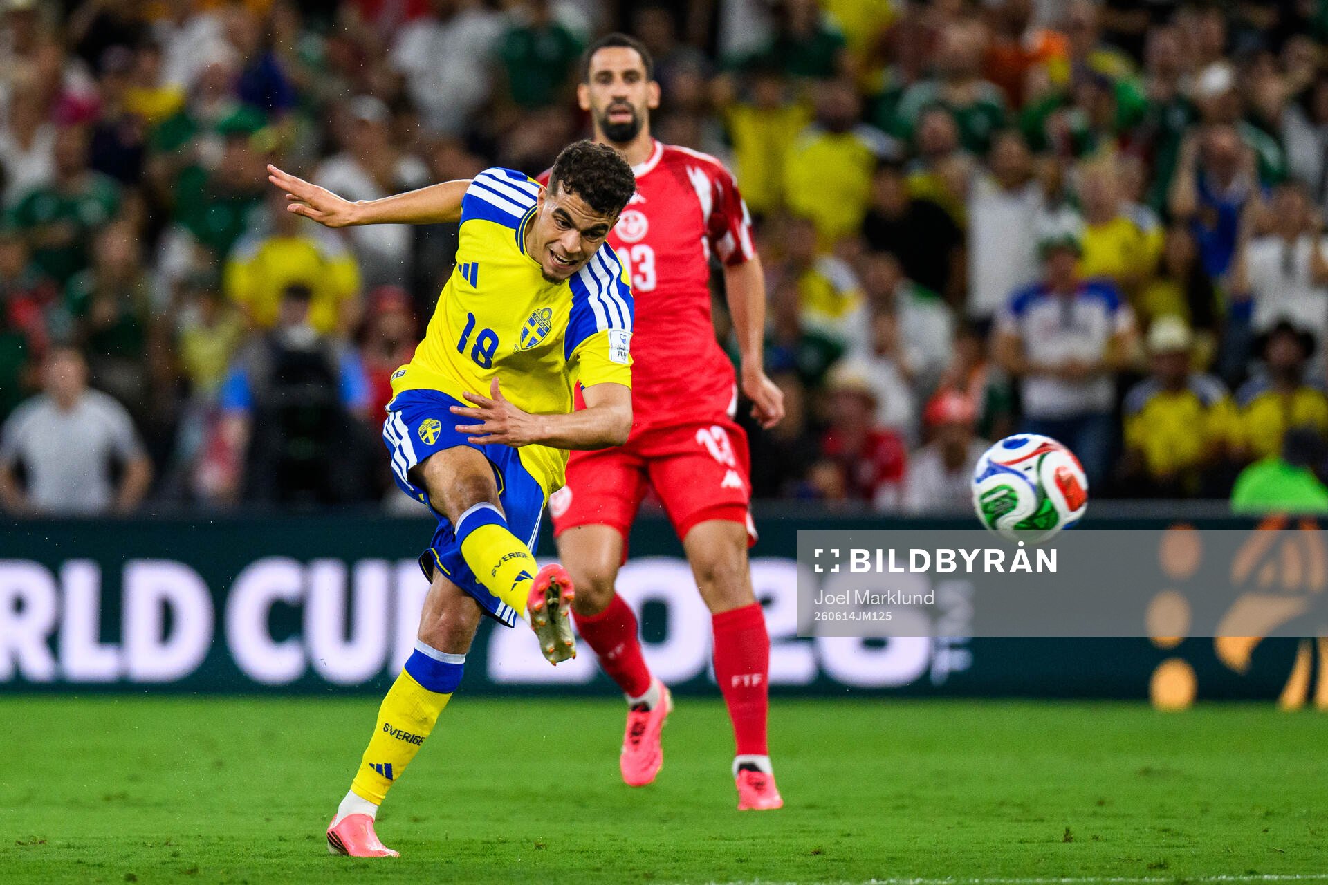 Yasin Ayari of Sweden scores 1-0