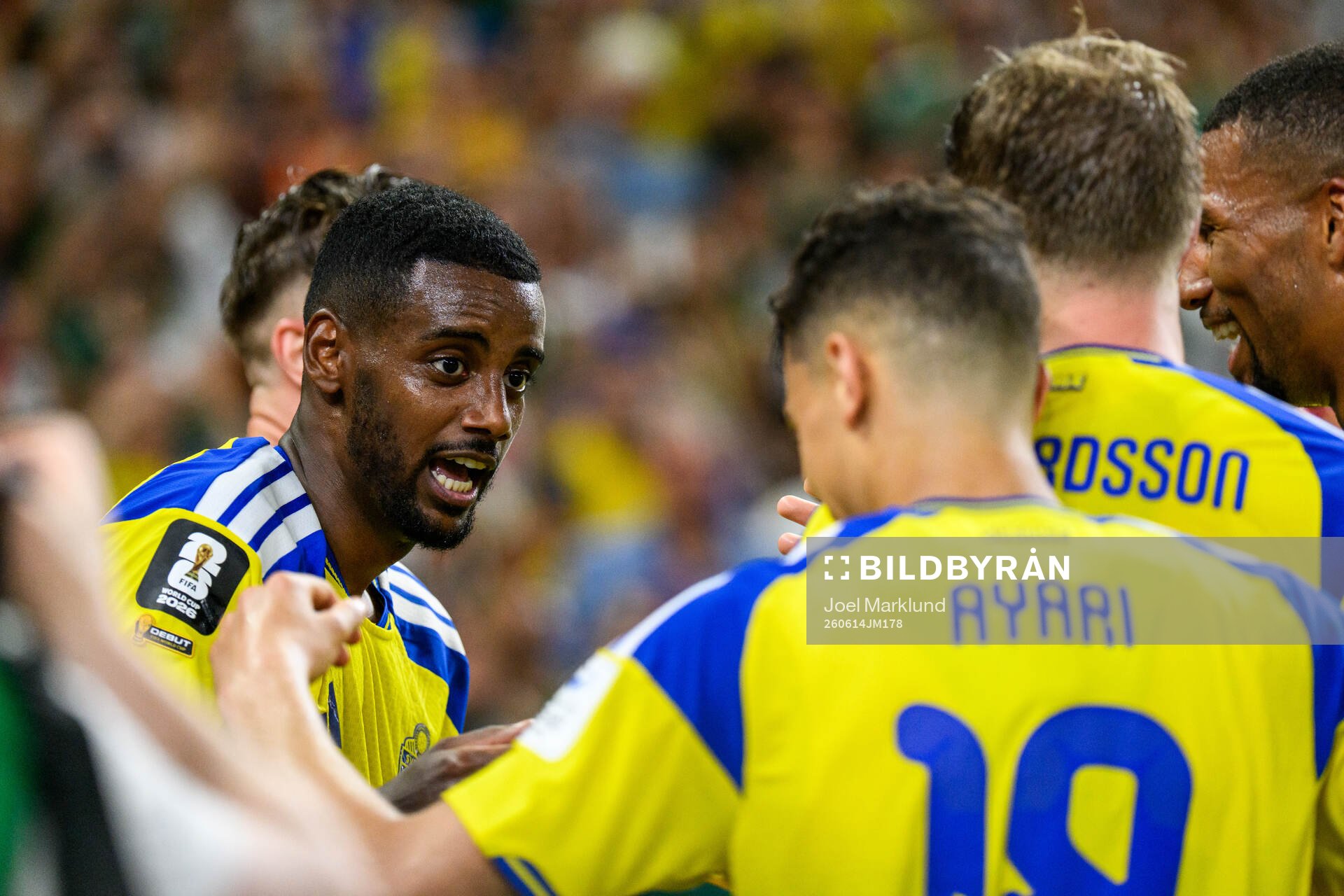 Alexander Isak of Sweden celebrates