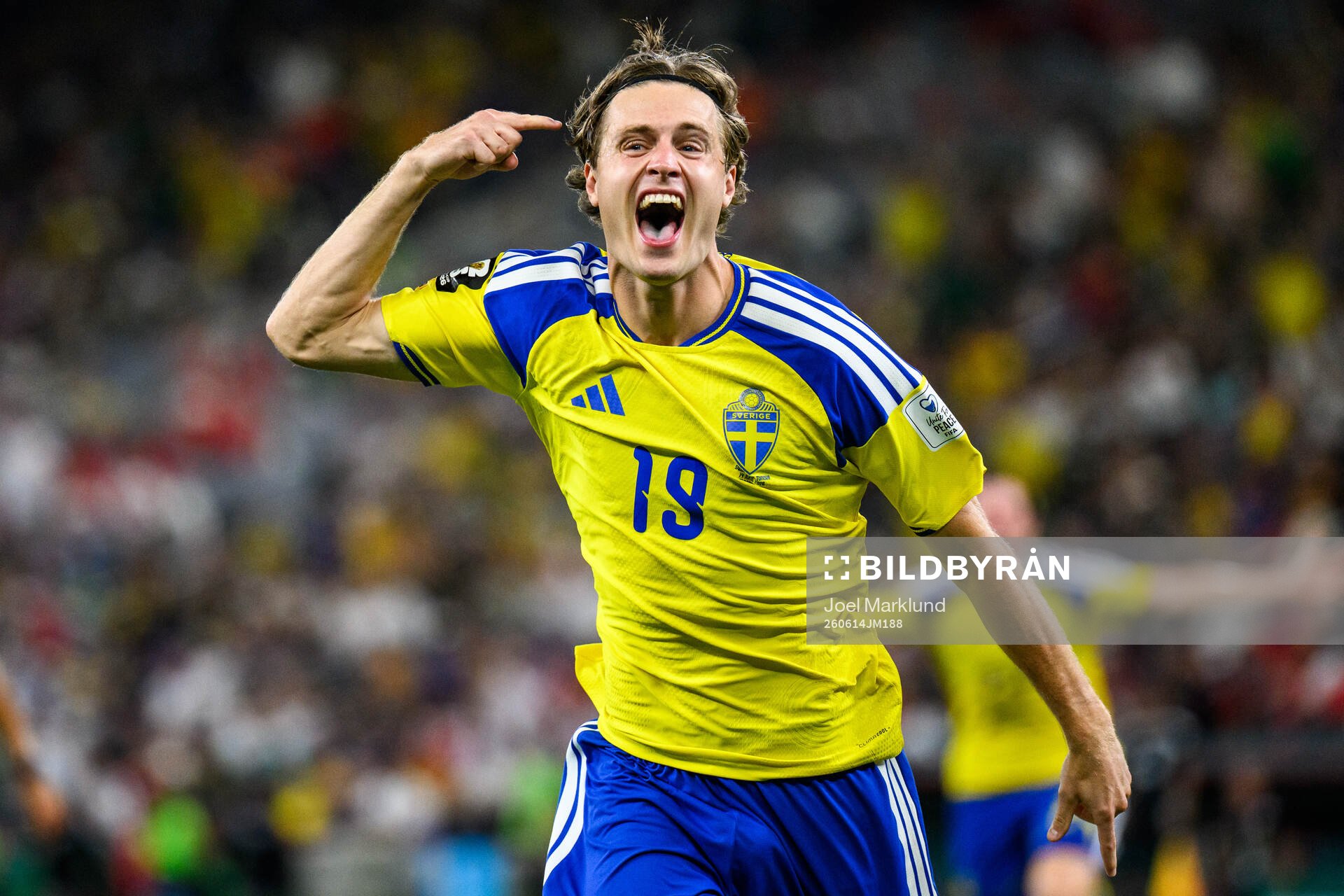 Mattias Svanberg of Sweden celebrates