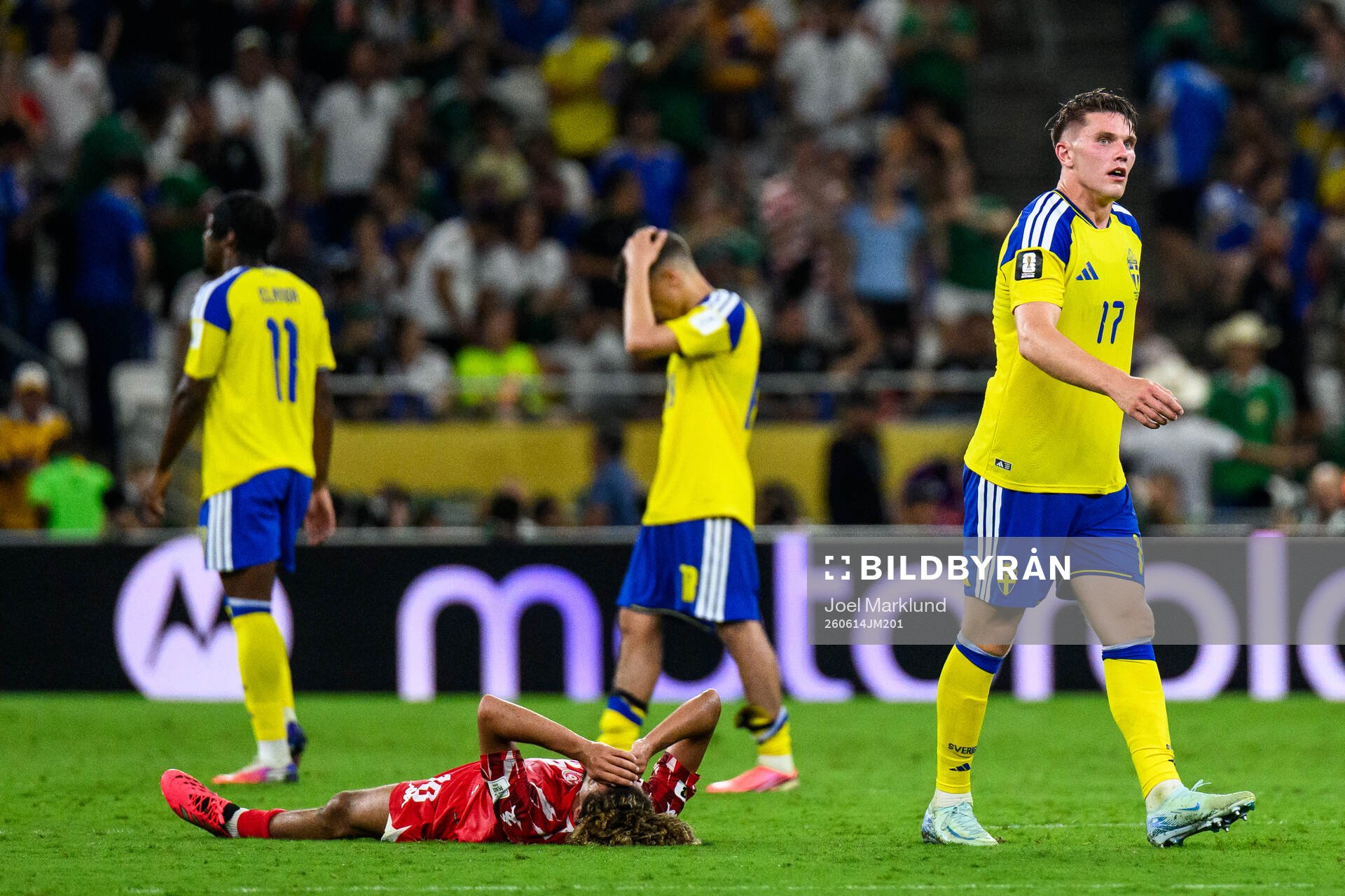 Hannibal Mejbri of Tunisia looks dejected as Viktor