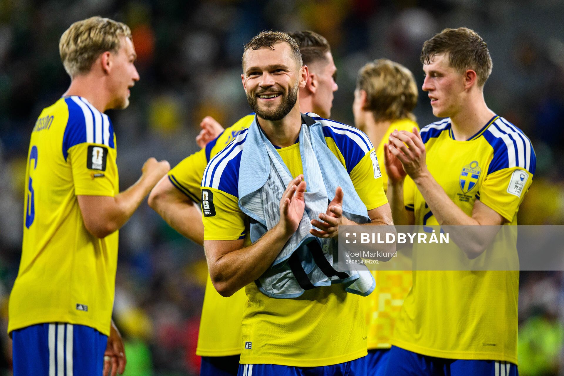 Jesper Karlström of Sweden celebrates
