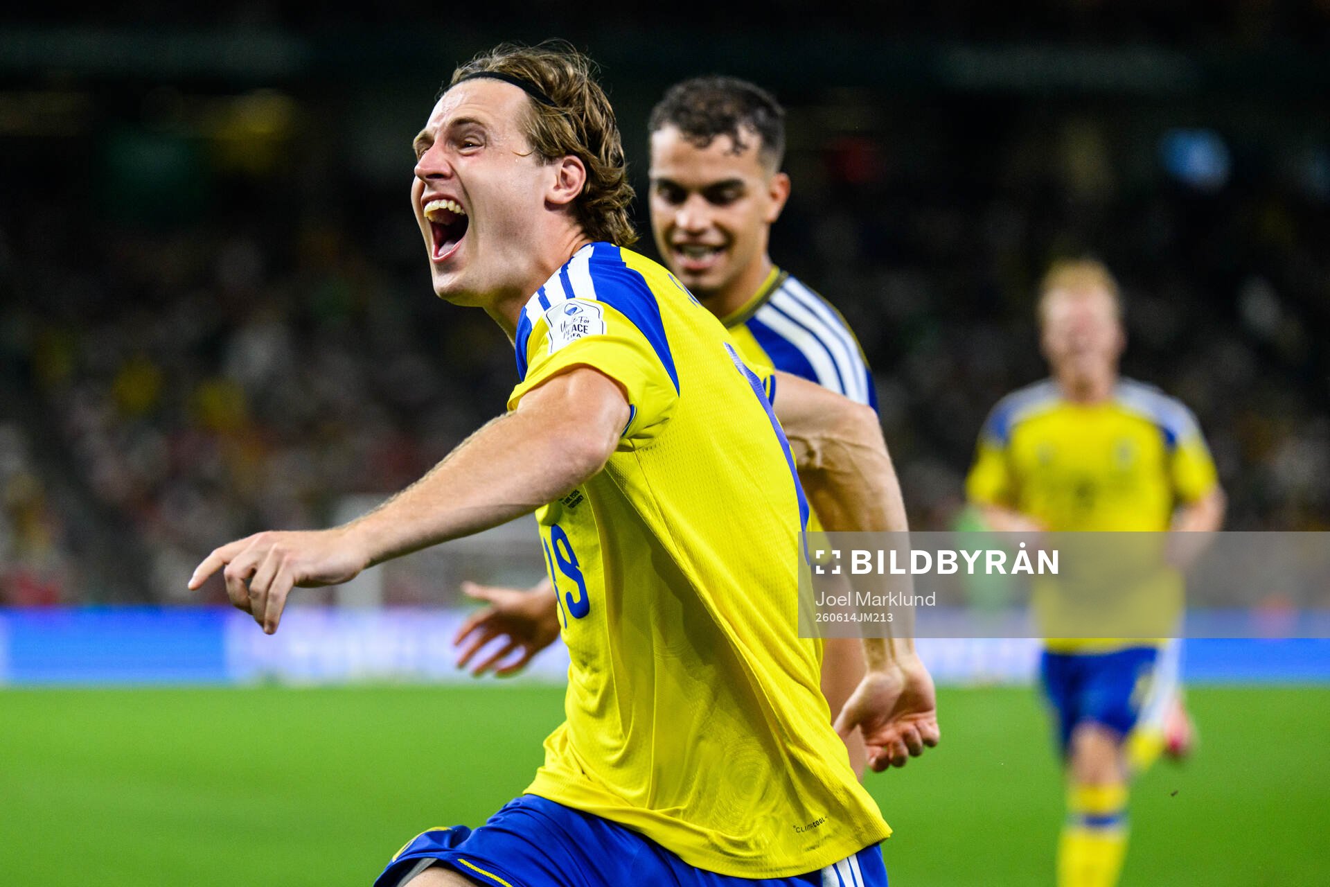 Mattias Svanberg of Sweden celebrates