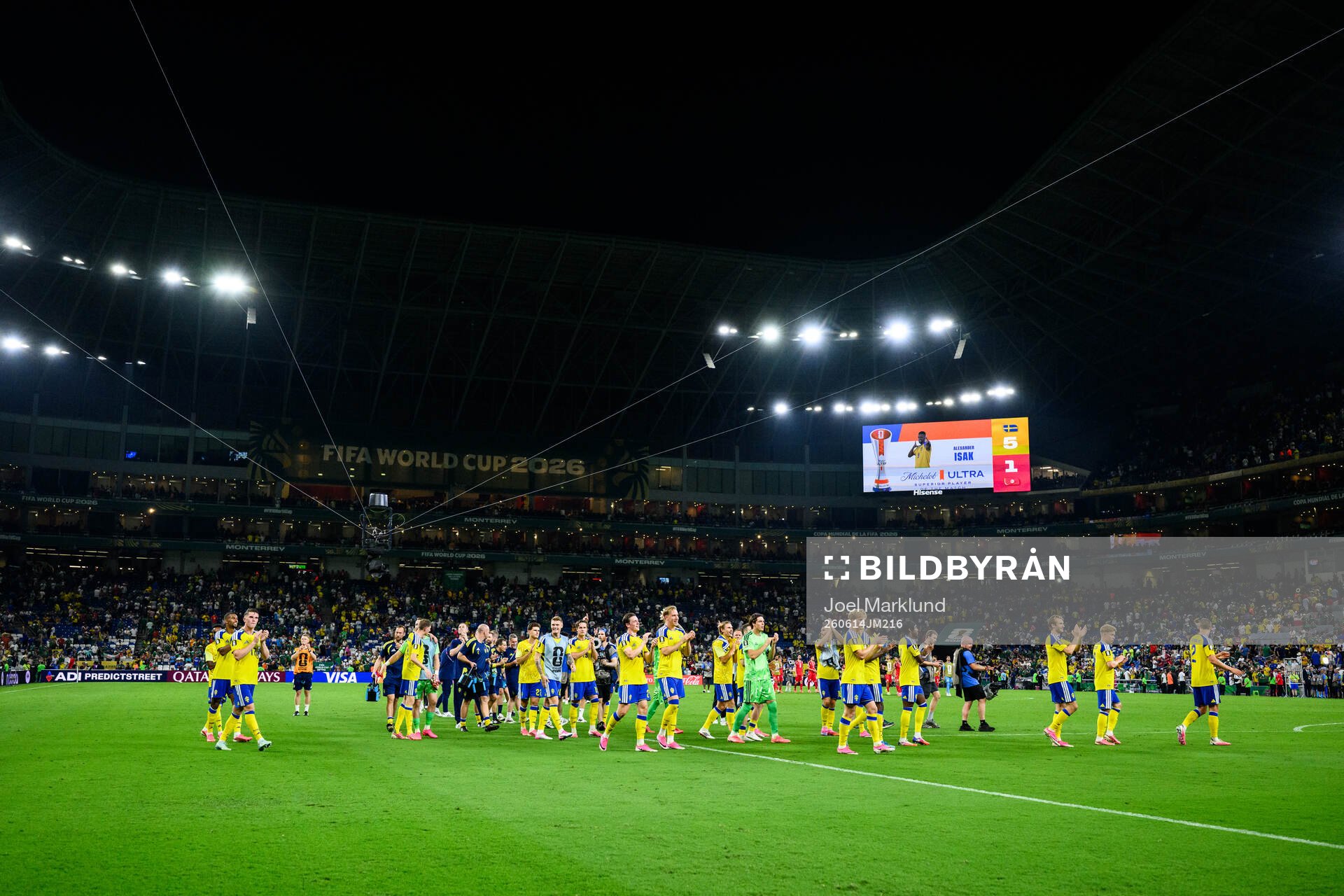 Players of Sweden celebrate
