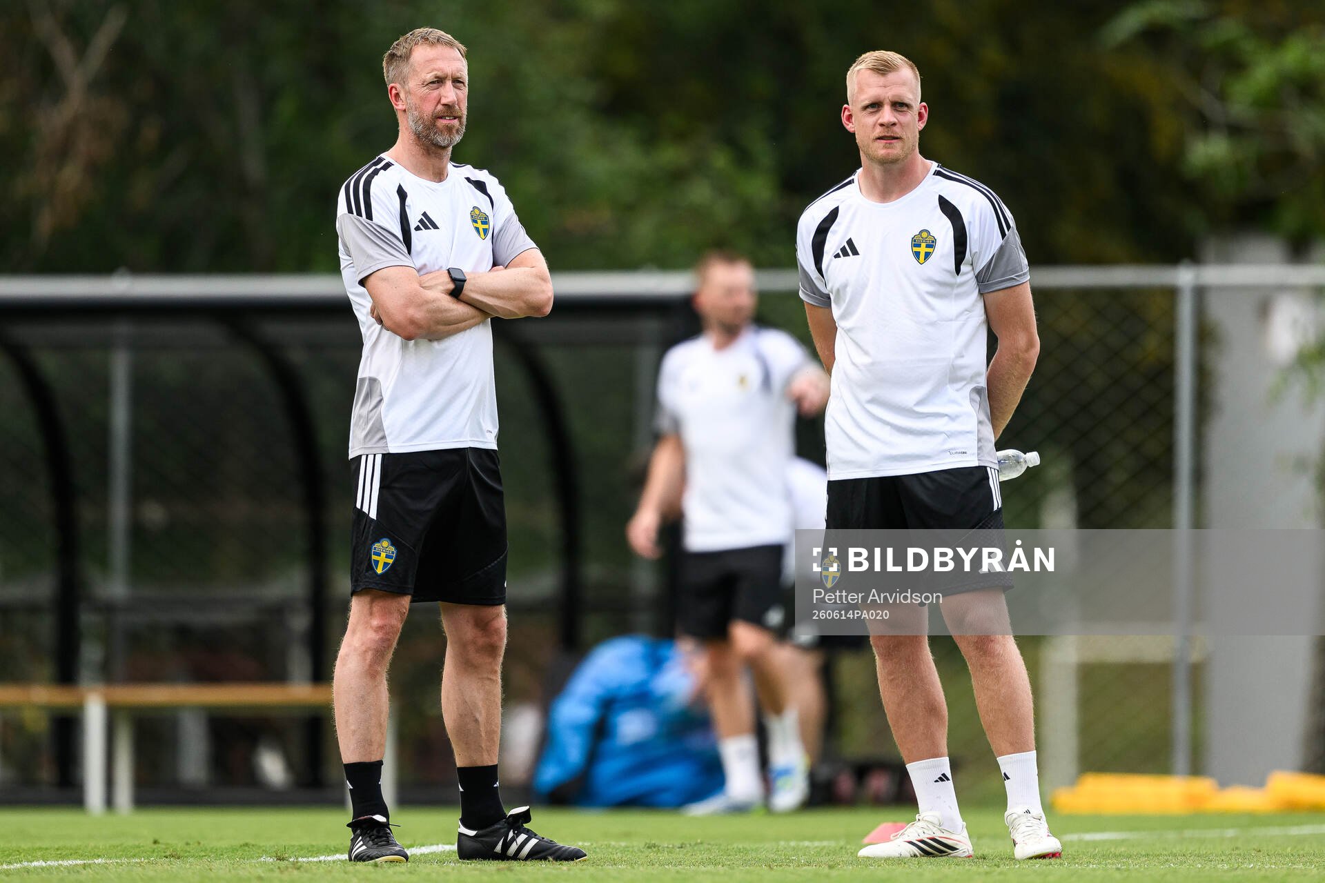 Head coach Graham Potter and Goalkeeper coach Linus