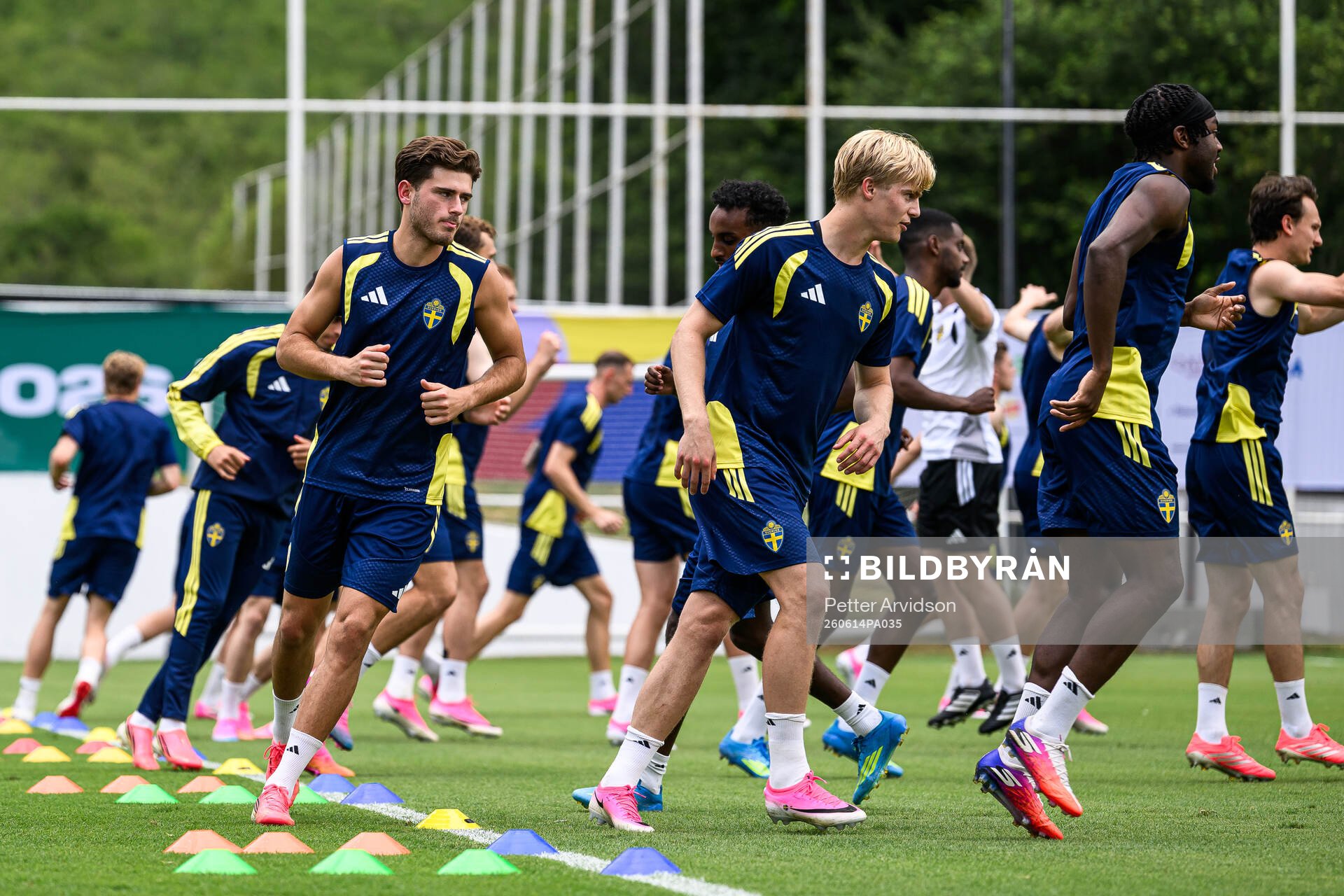 Besfort Zeneli of the Swedish national football team at a
