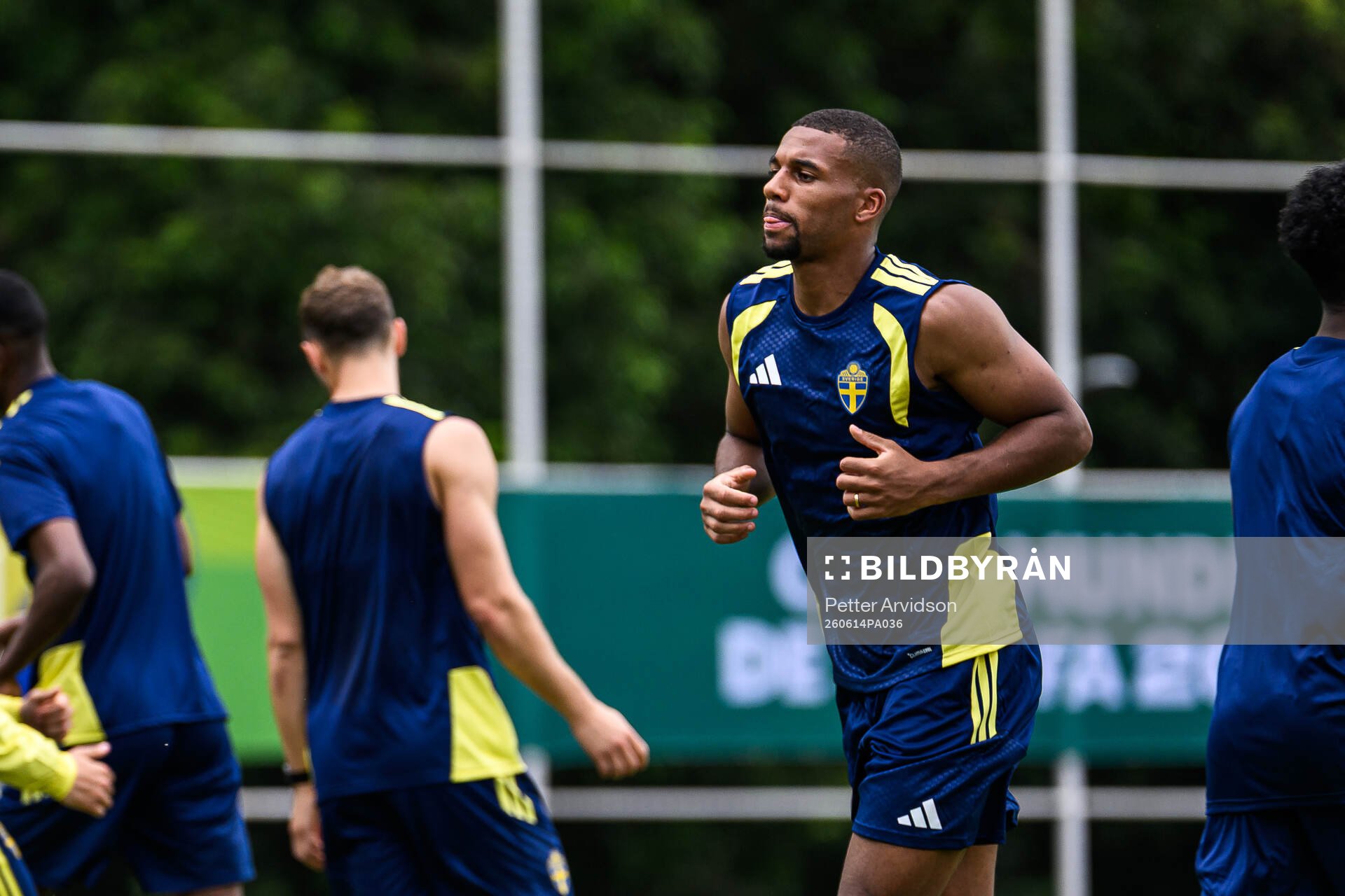 Isak Hien of the Swedish national football team at a