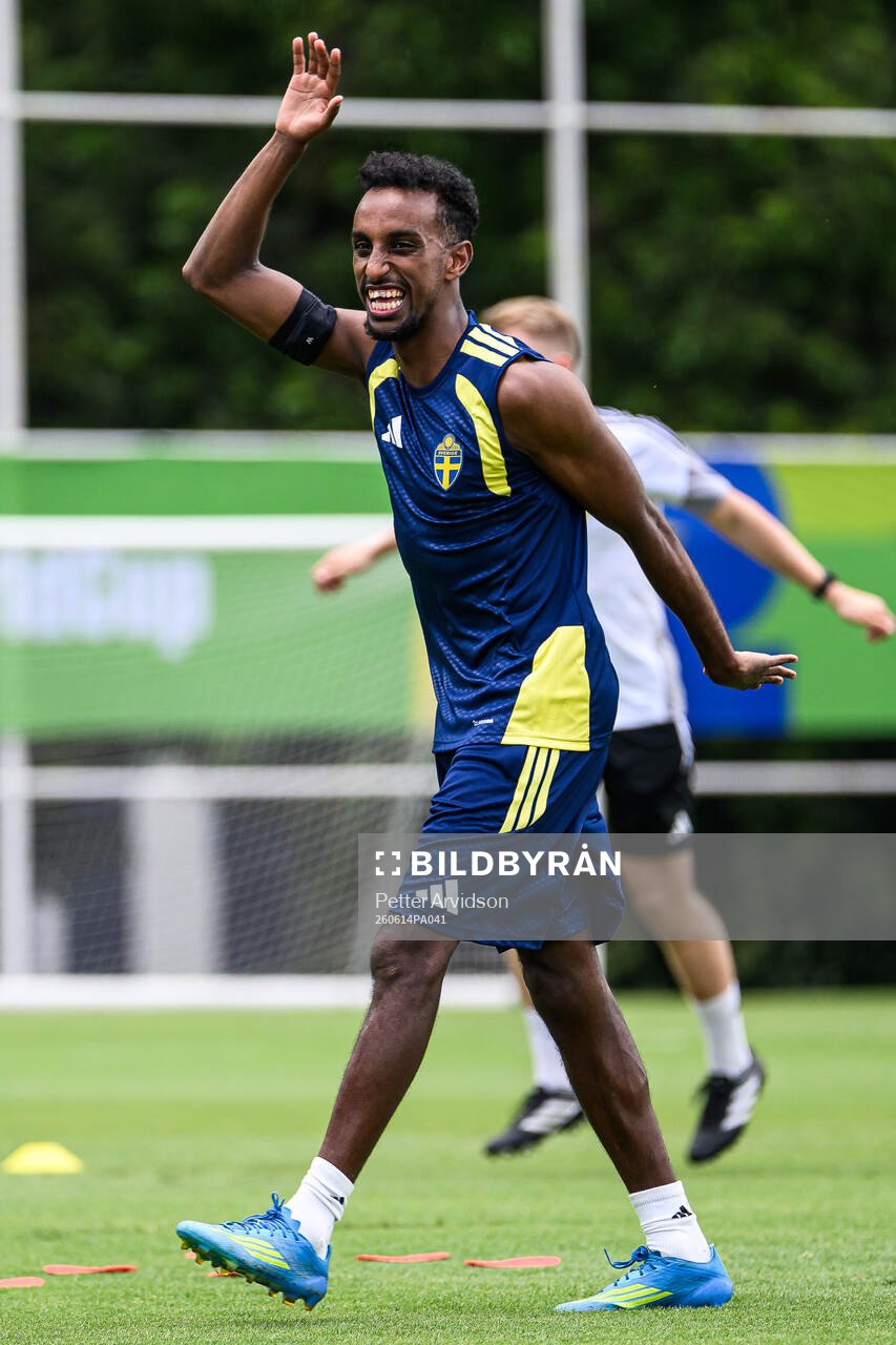 Taha Ali of the Swedish national football team at a