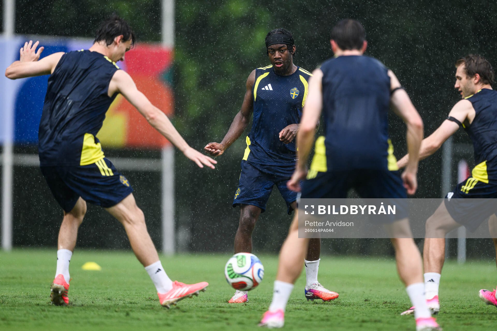Anthony Elanga of the Swedish national football team at a