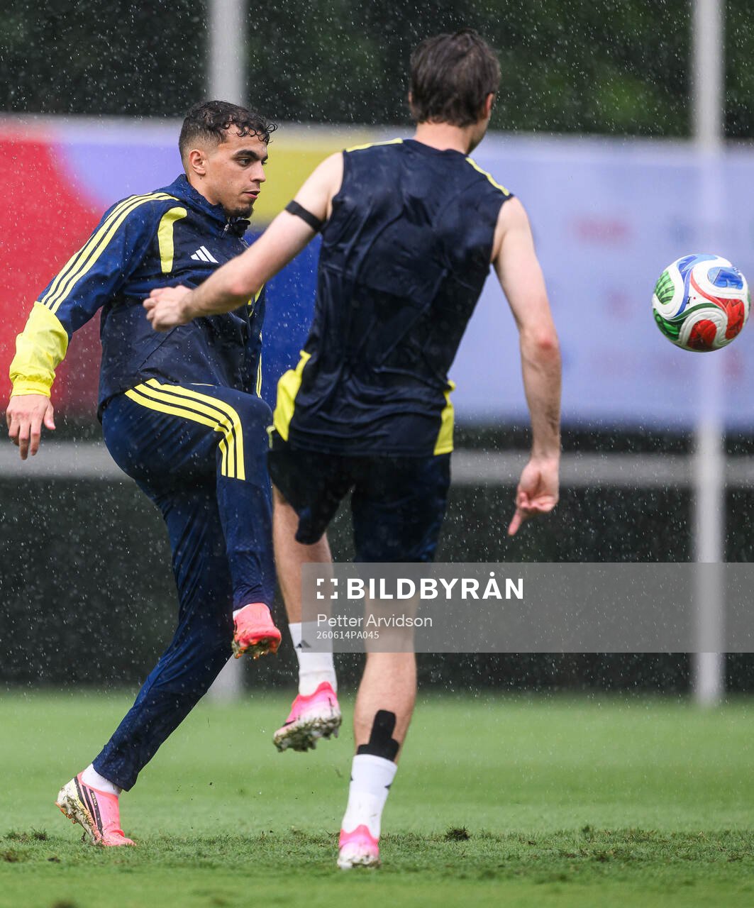 Yasin Ayari of the Swedish national football team at a