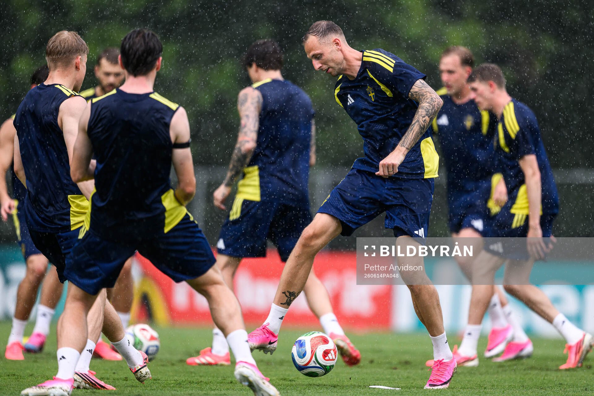 Gustaf Nilsson of the Swedish national football team at a