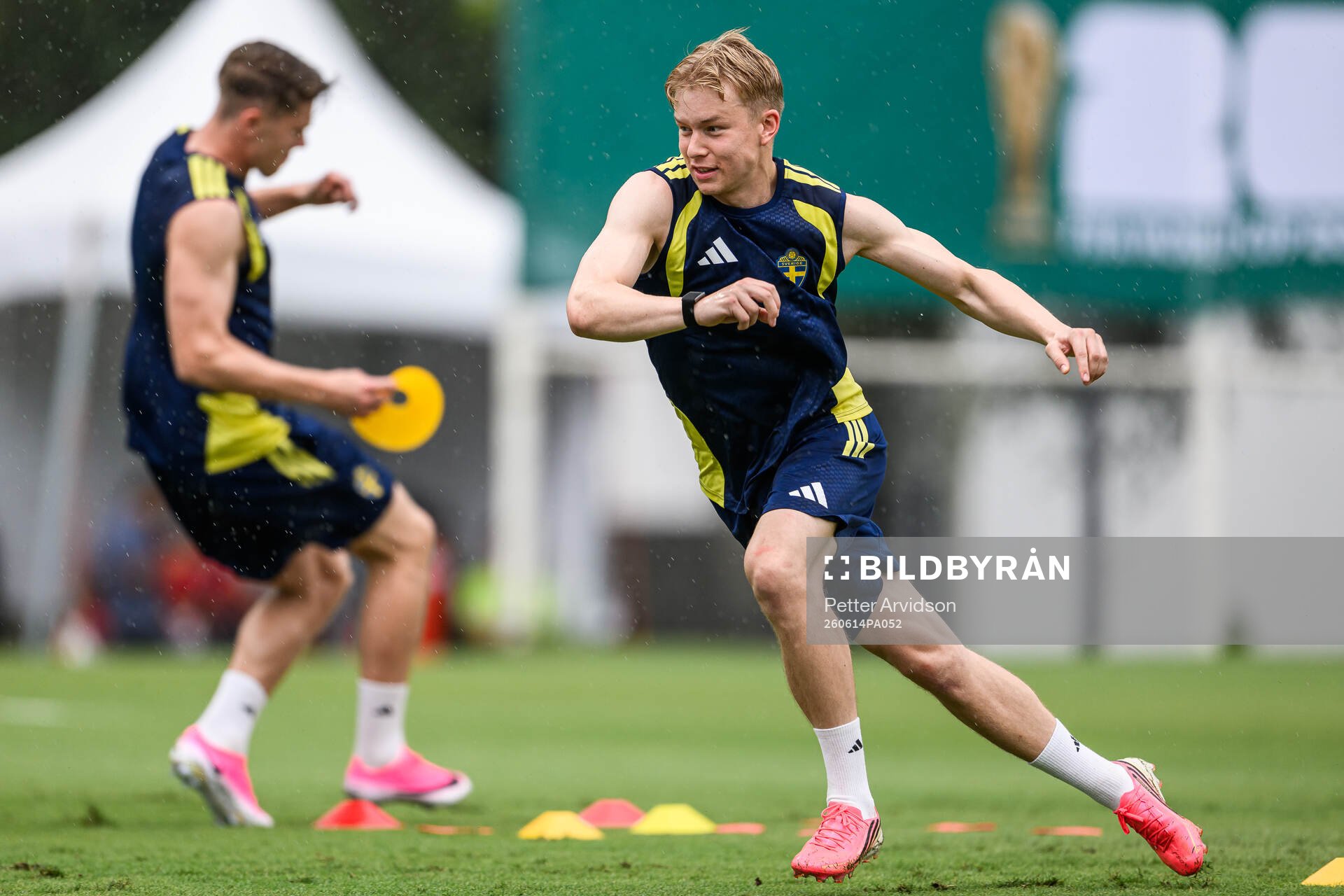 Daniel Svensson of the Swedish national football team at a