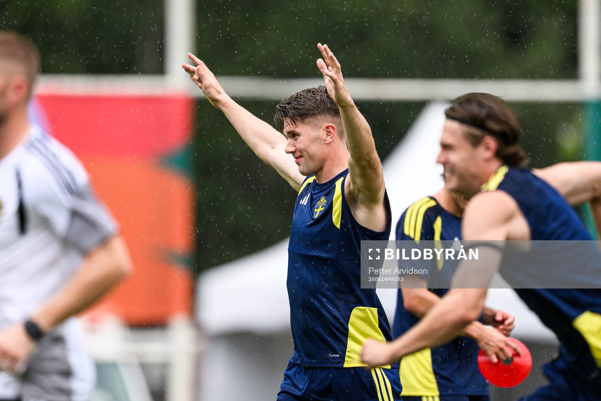 Viktor Gyökeres of the Swedish national football team at a