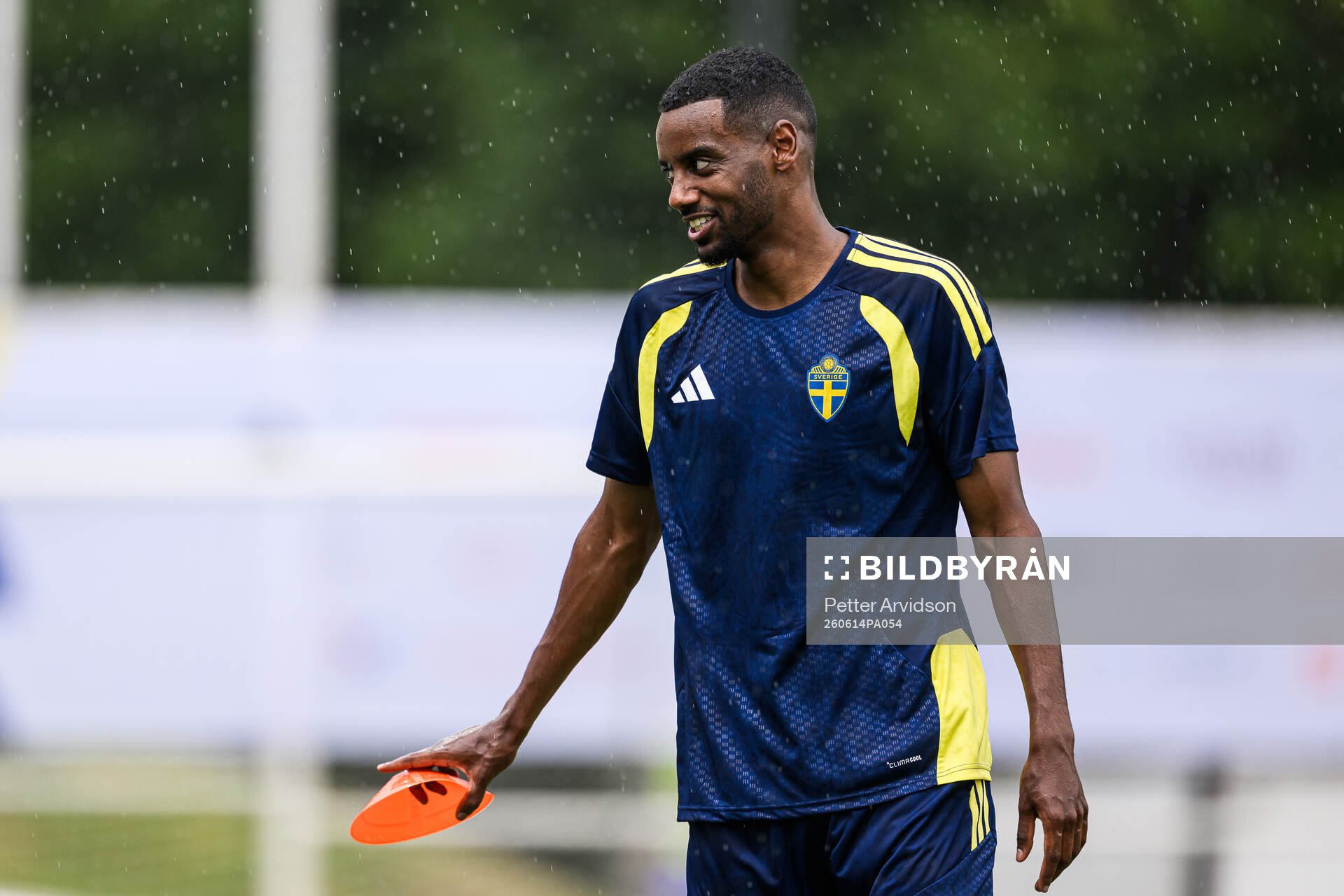 Alexander Isak of the Swedish national football team at a